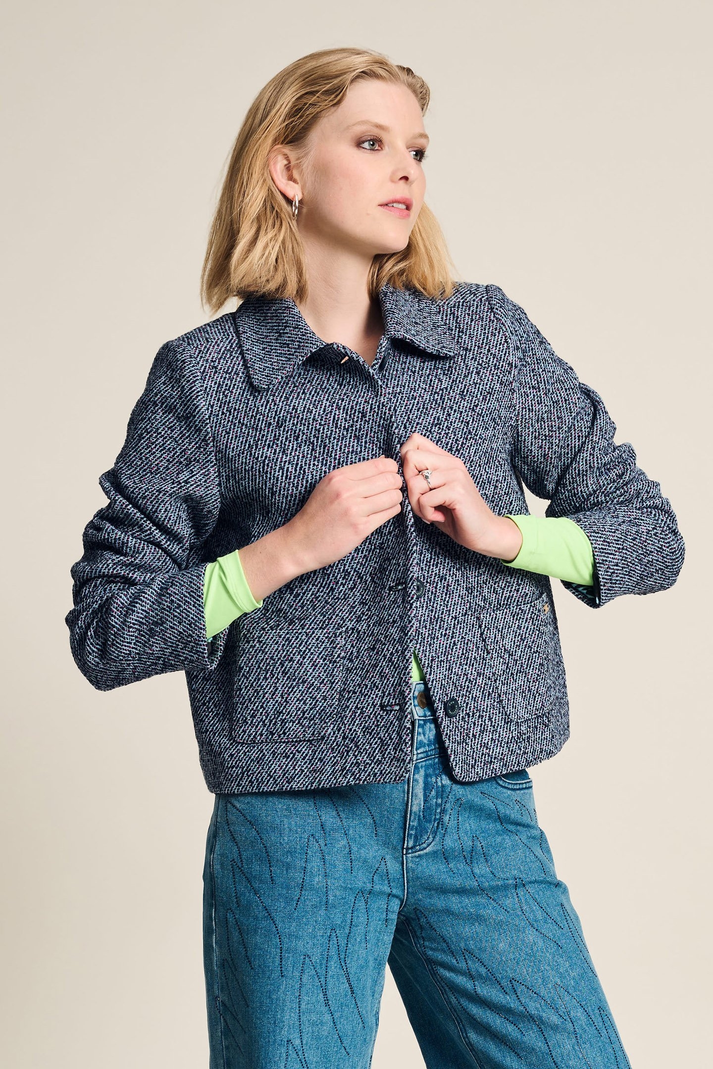 JACKET - TWEED BLUE 4