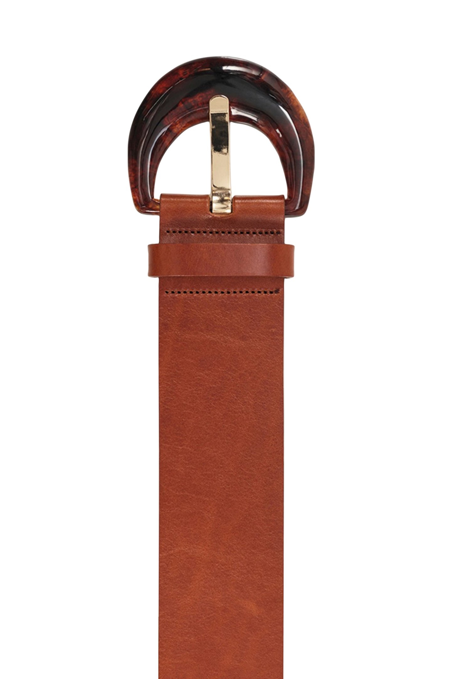 ALIA - WIDE TOFFEE-COLORED SMOOTH LEATHER BELT WITH DECORATI 2