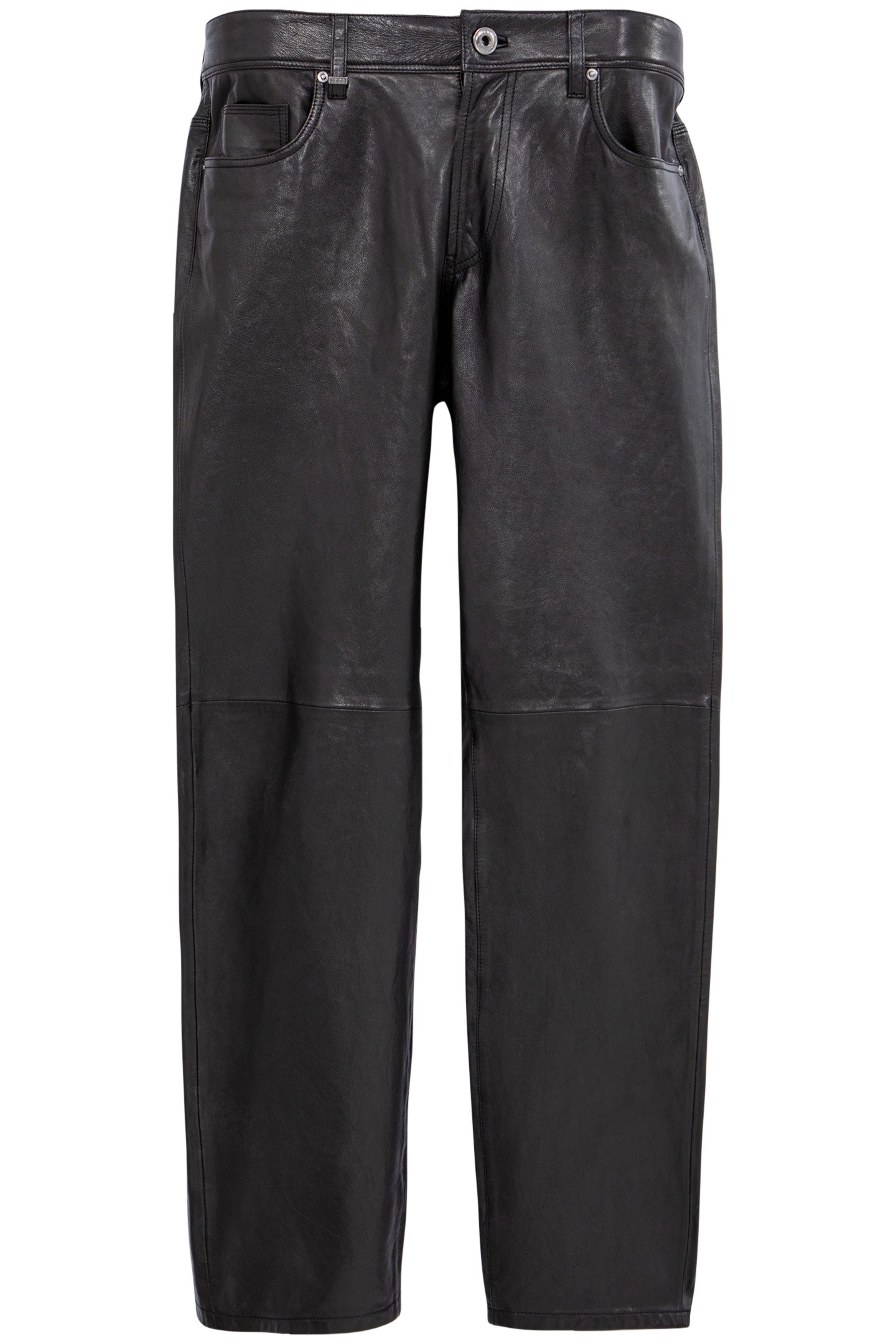 BLACK LEATHER PURE EDITION SLIM TROUSERS 4
