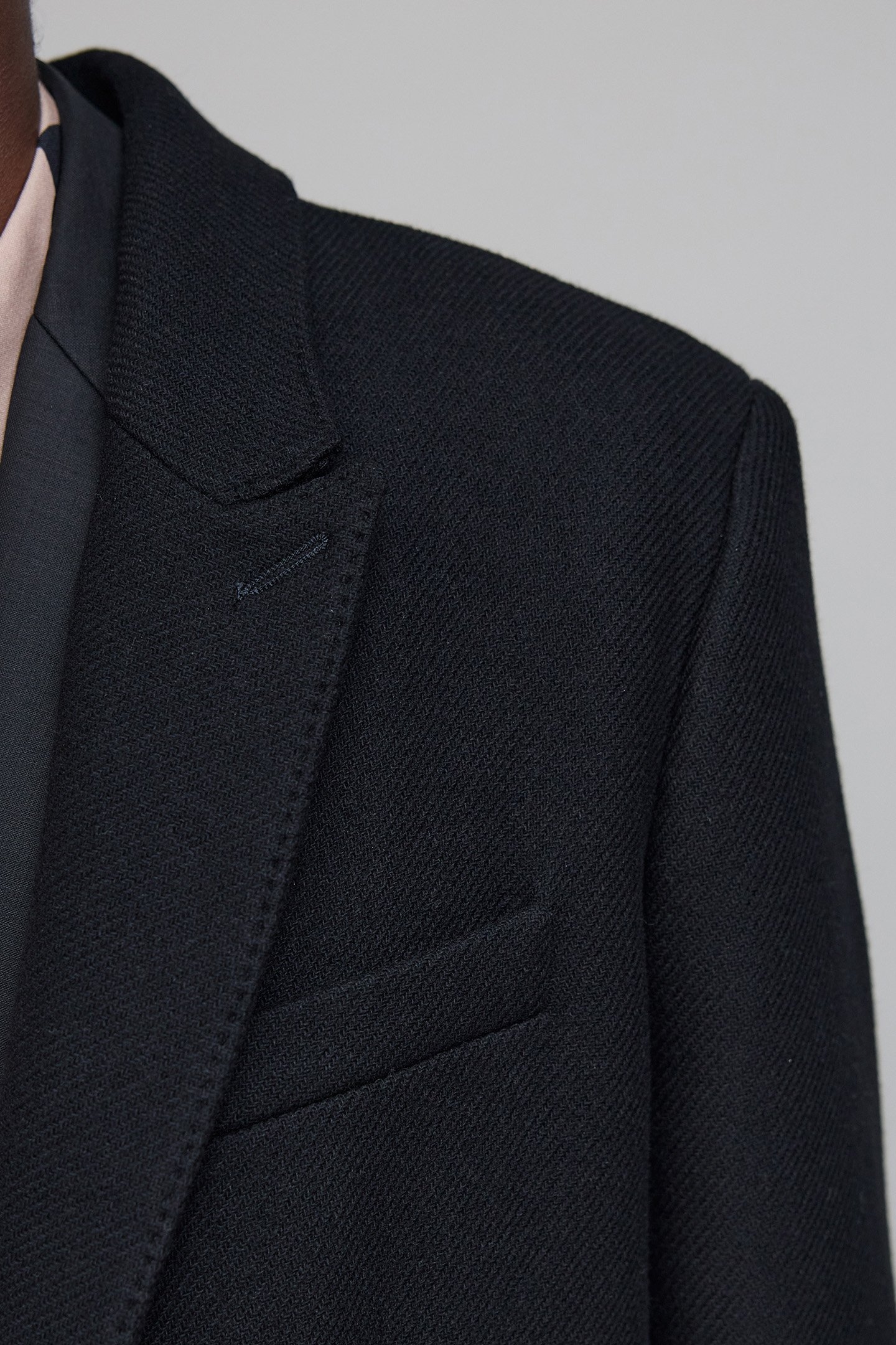 PURE EDITION-LONG BLACK WOOL COAT 5