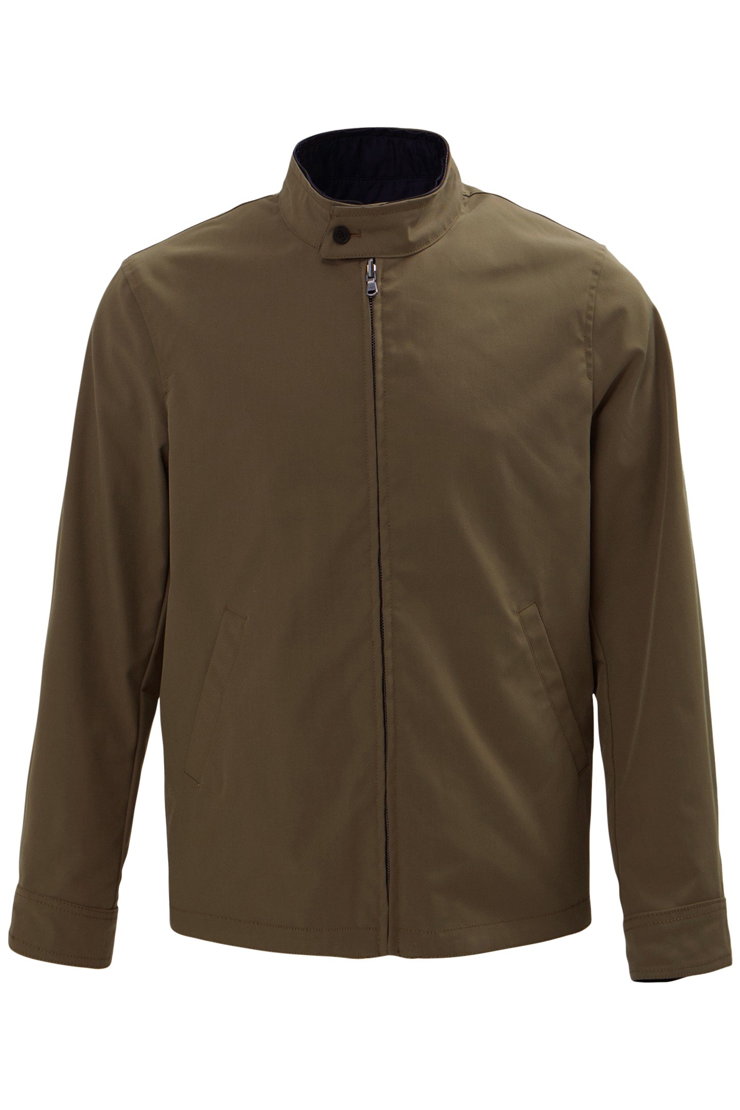 NAVY BLUE AND KHAKI REVERSIBLE JACKET 6