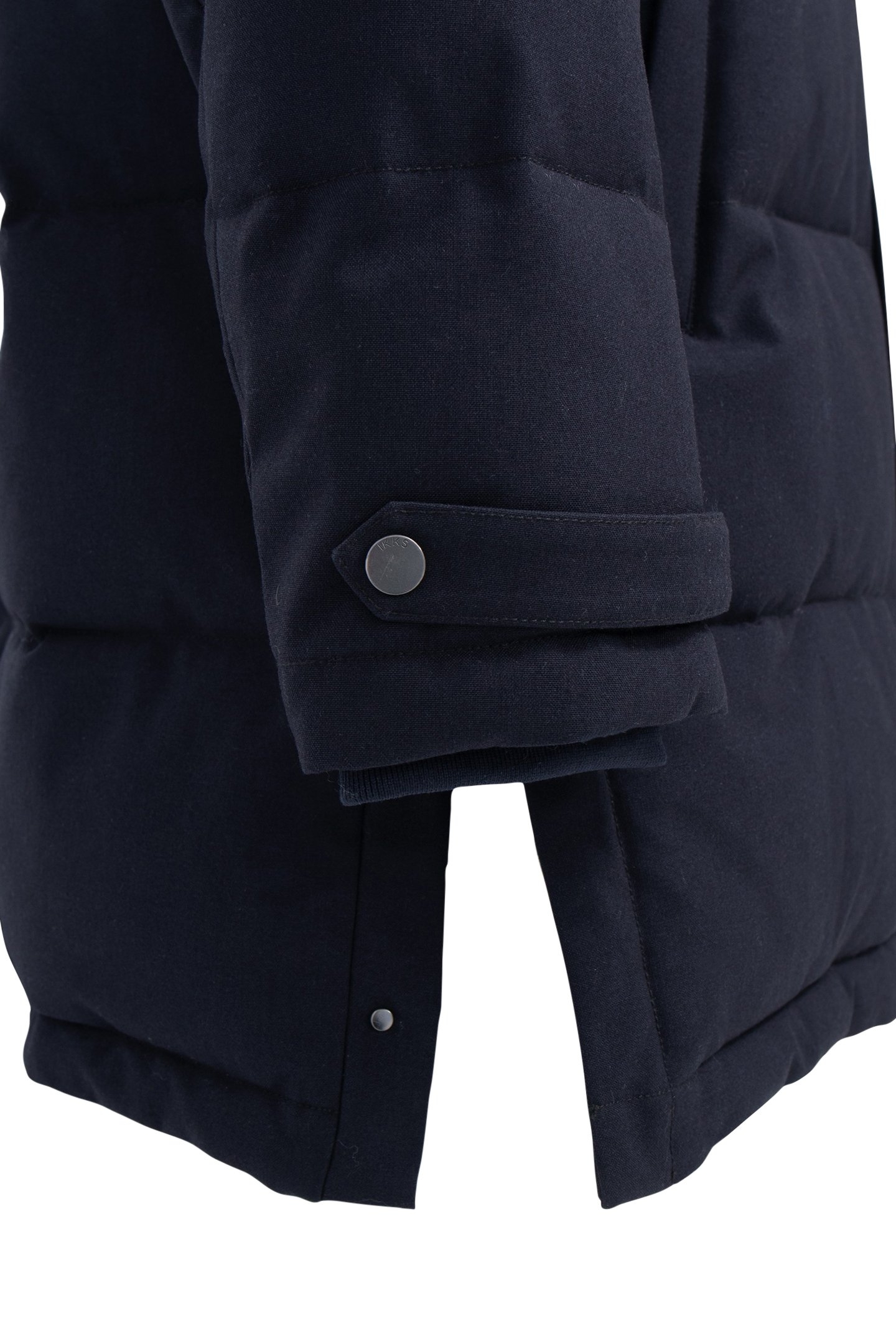 LONG NAVY QUILTED DOWN JACKET 8