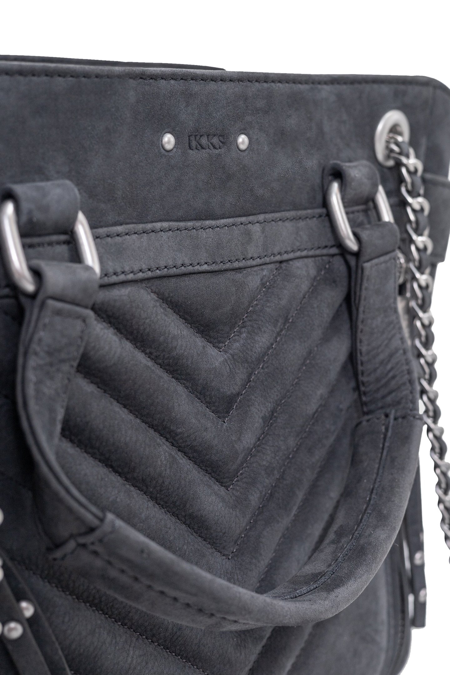 BAG 1440 GREY NUBUCK LEATHER 5