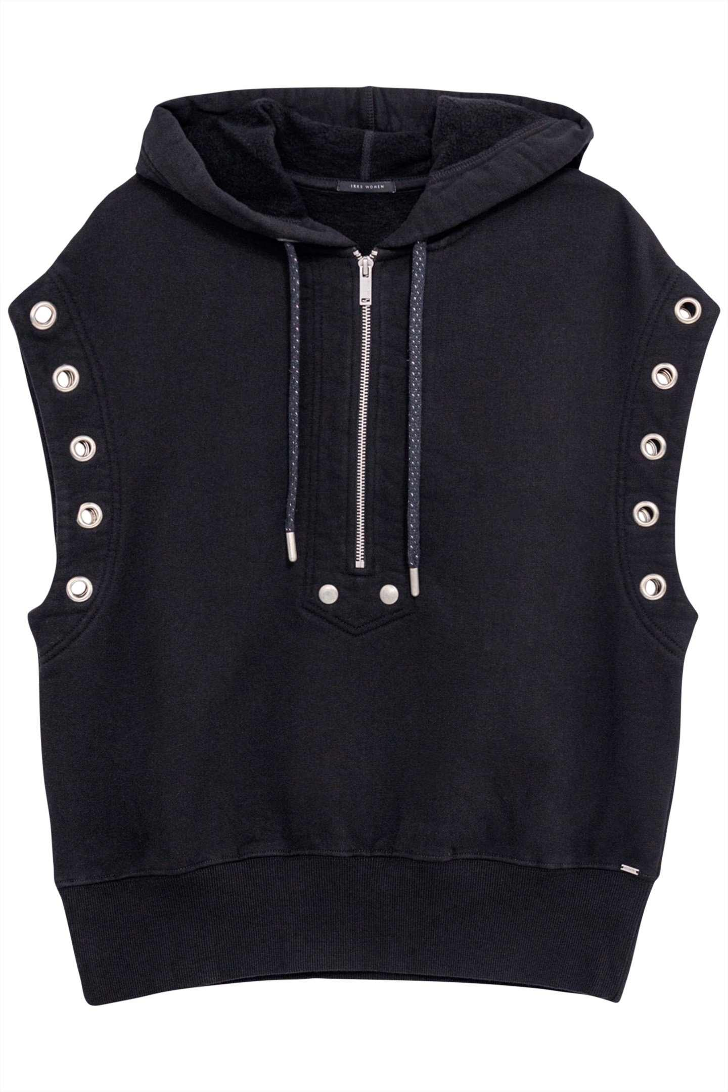 BLACK OVERSIZED COTTON FLEECE SWEATSHIRT 4