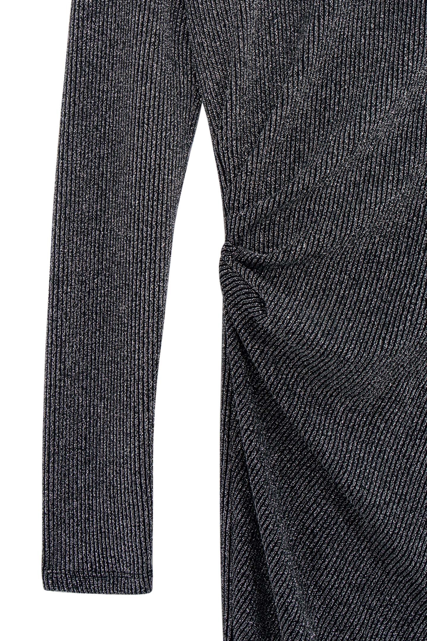 RIBBED LUREX MESH SILVER MAXI DRESS 7