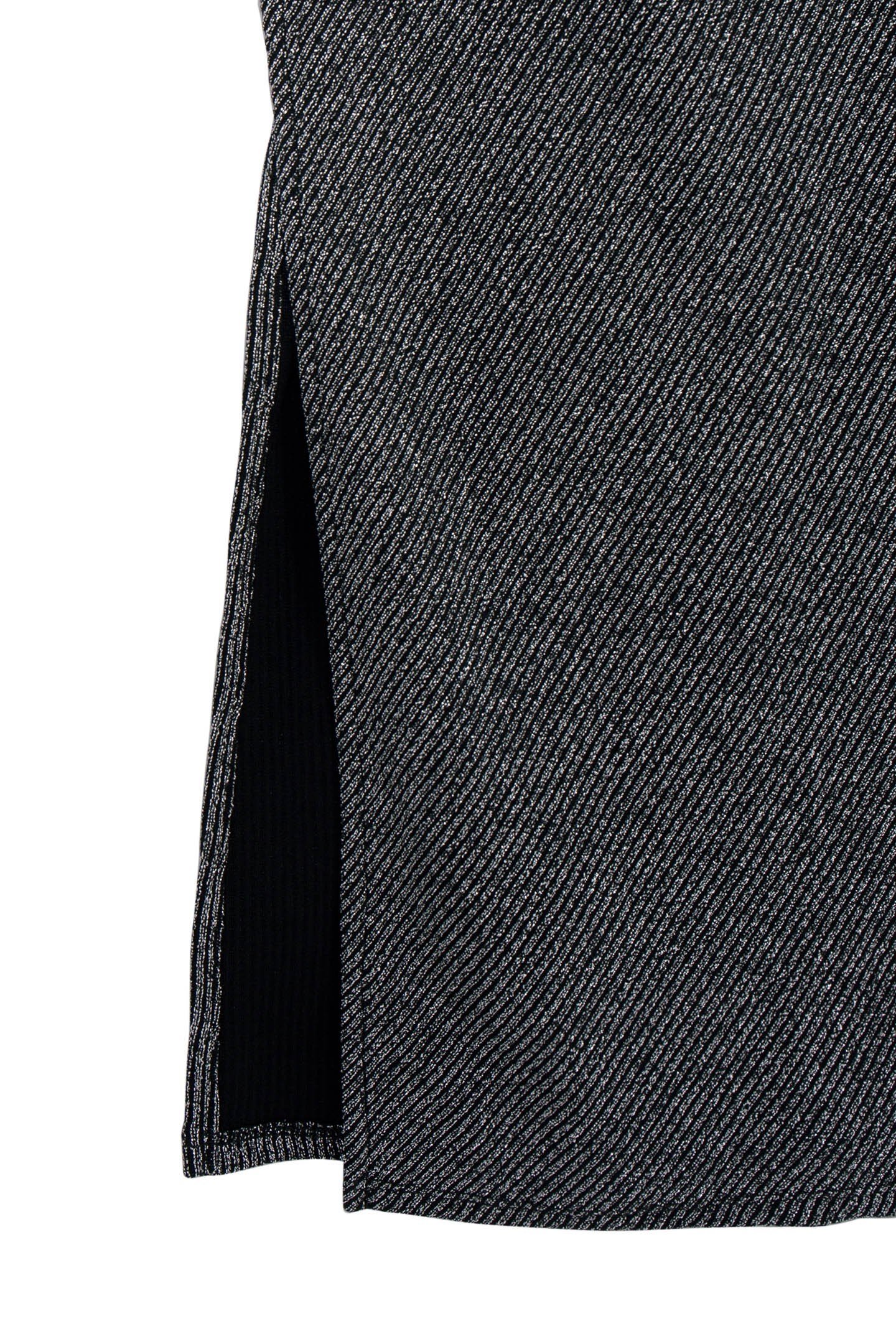 RIBBED LUREX MESH SILVER MAXI DRESS 8