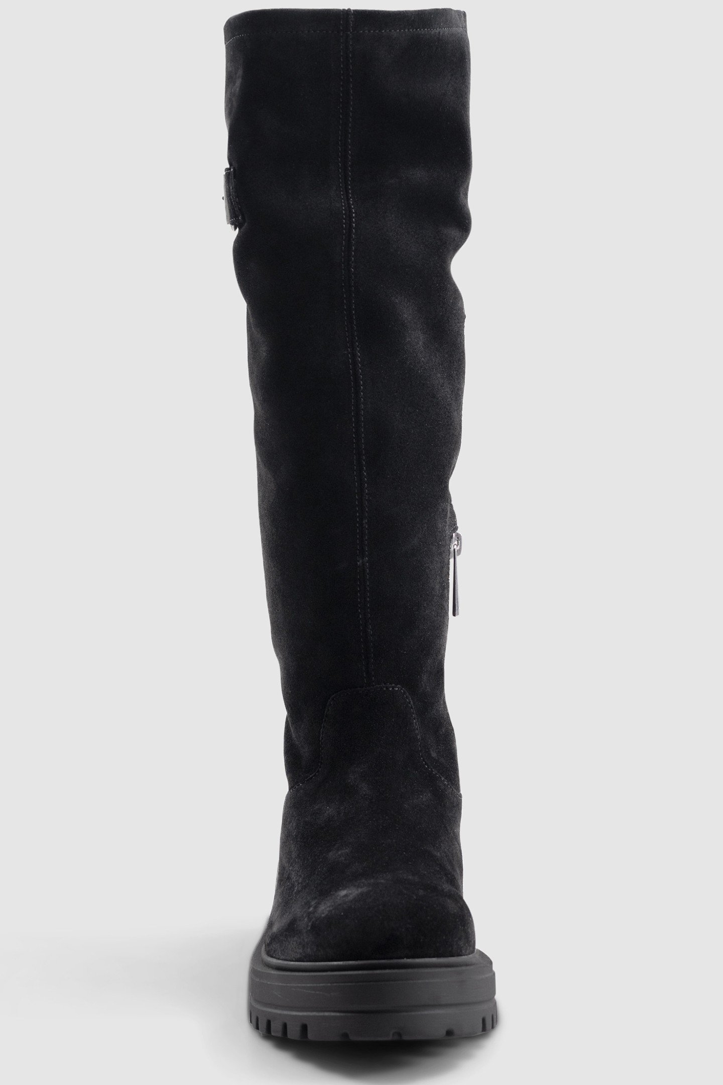 BLACK SUEDE BOOTS WITH BUCKLE DETAIL 4