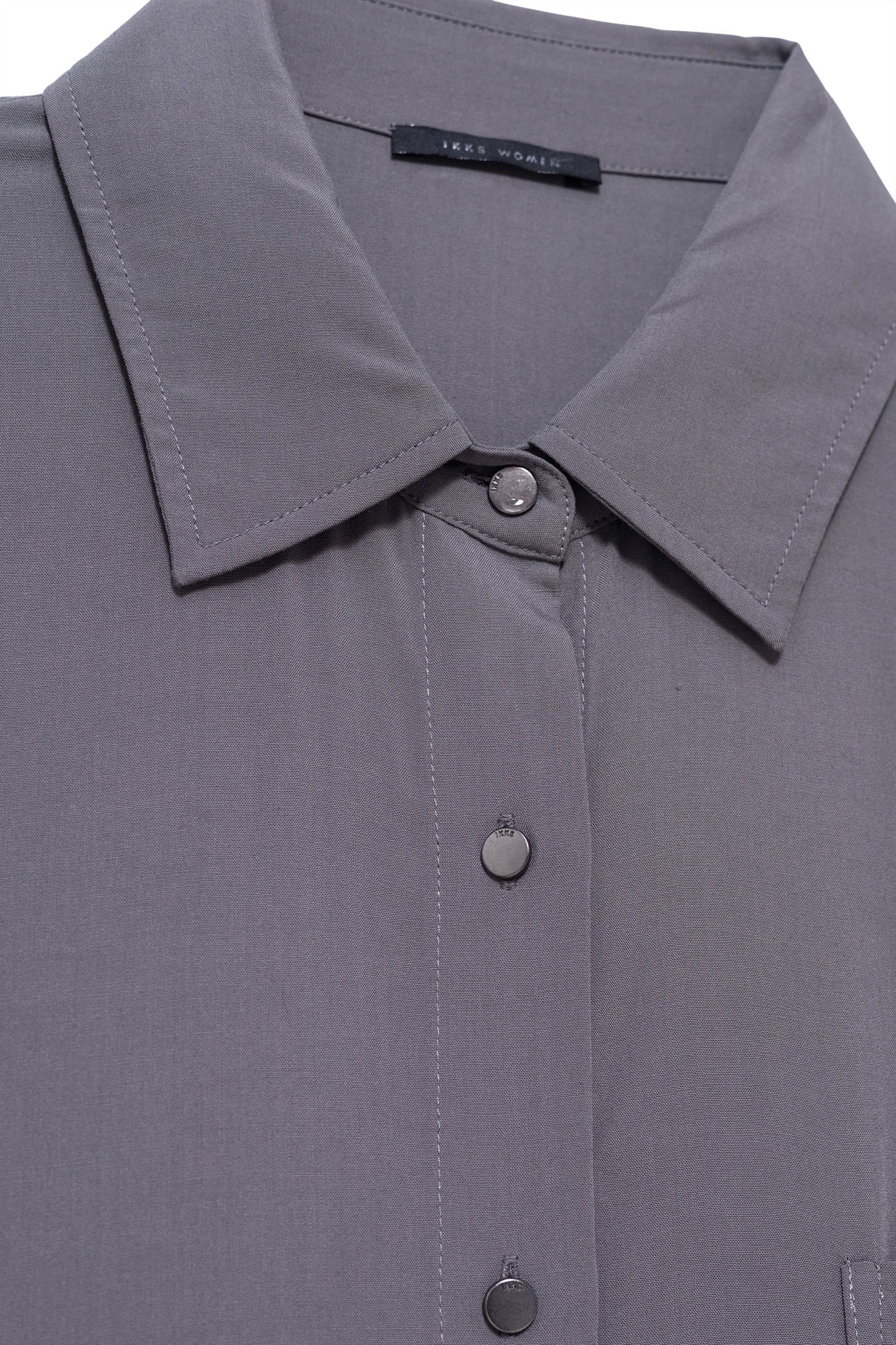 MEDIUM GRAY OVERSIZED SHIRT WITH JEWEL DETAIL 2