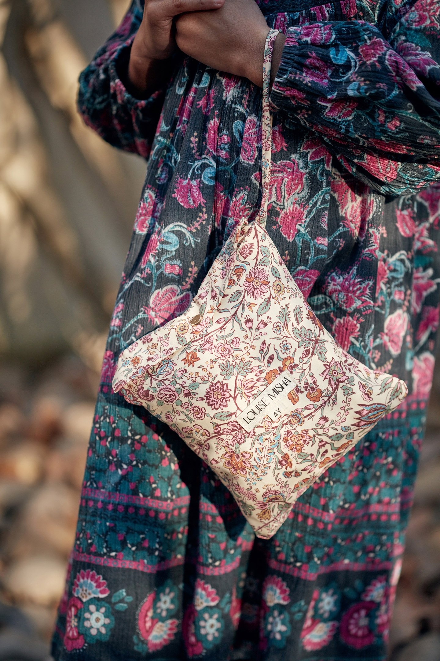 DRESS ZIRA CHARCOAL WILDFLOWERS 6