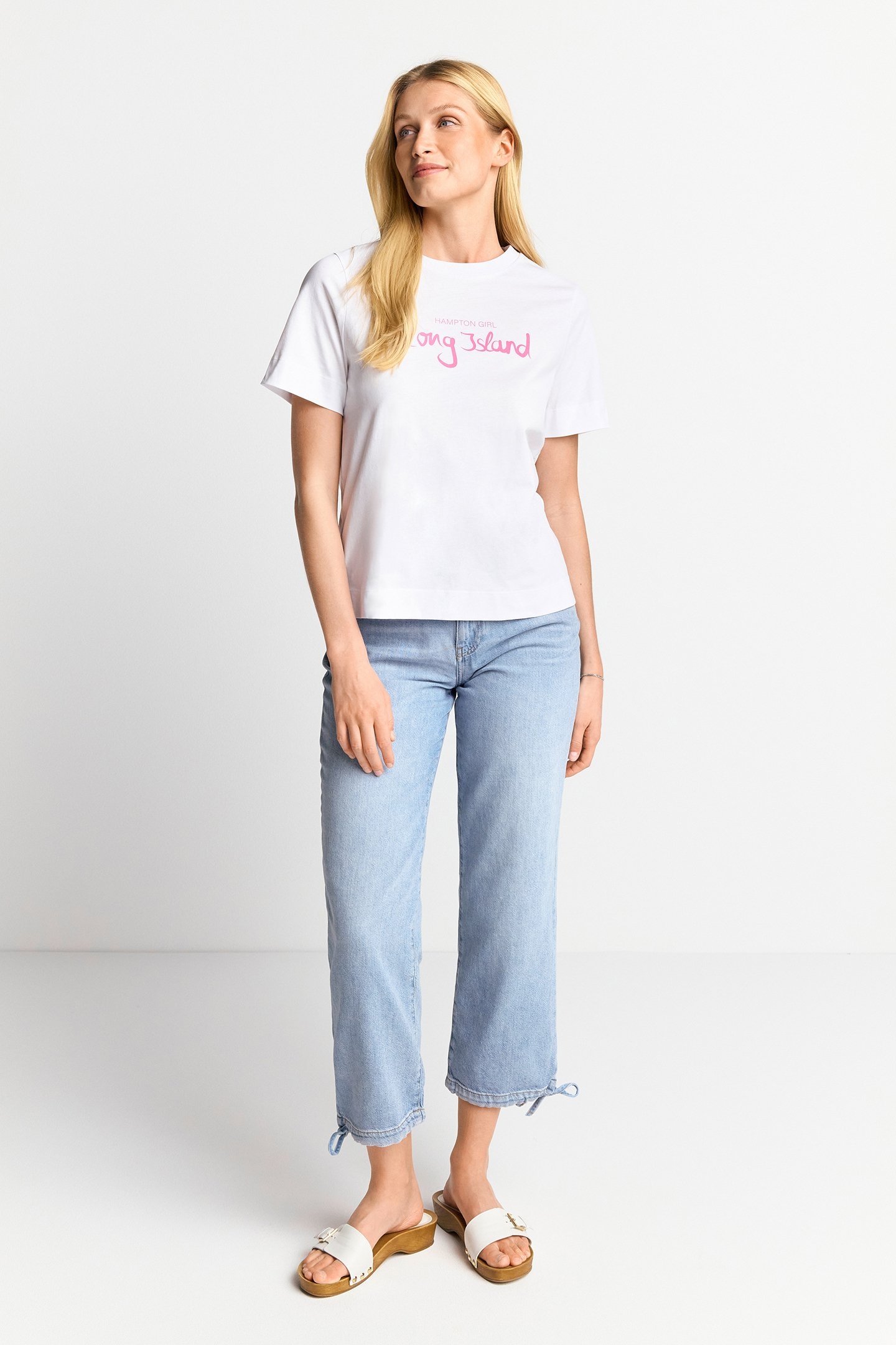 EASY FIT T-SHIRT LONG ISLAND ORGANIC WHITE 2