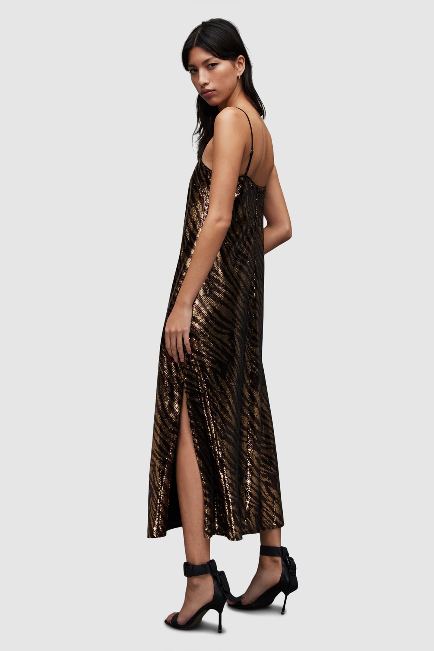 BONNIE TIGER DRESS GOLD/BLACK 5
