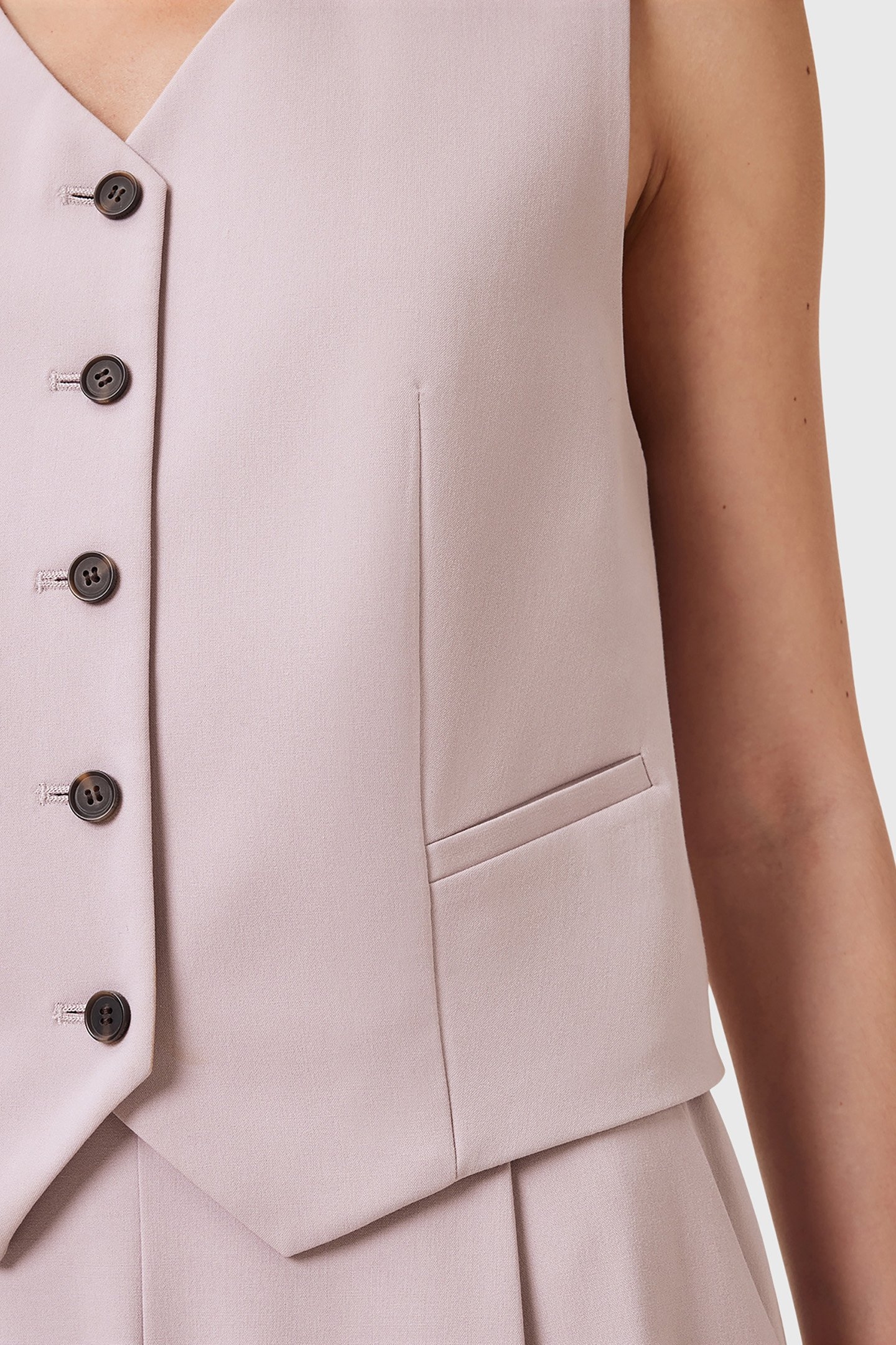 ALEIDA TRI WAISTCOAT MAUVE CHALK PINK 7