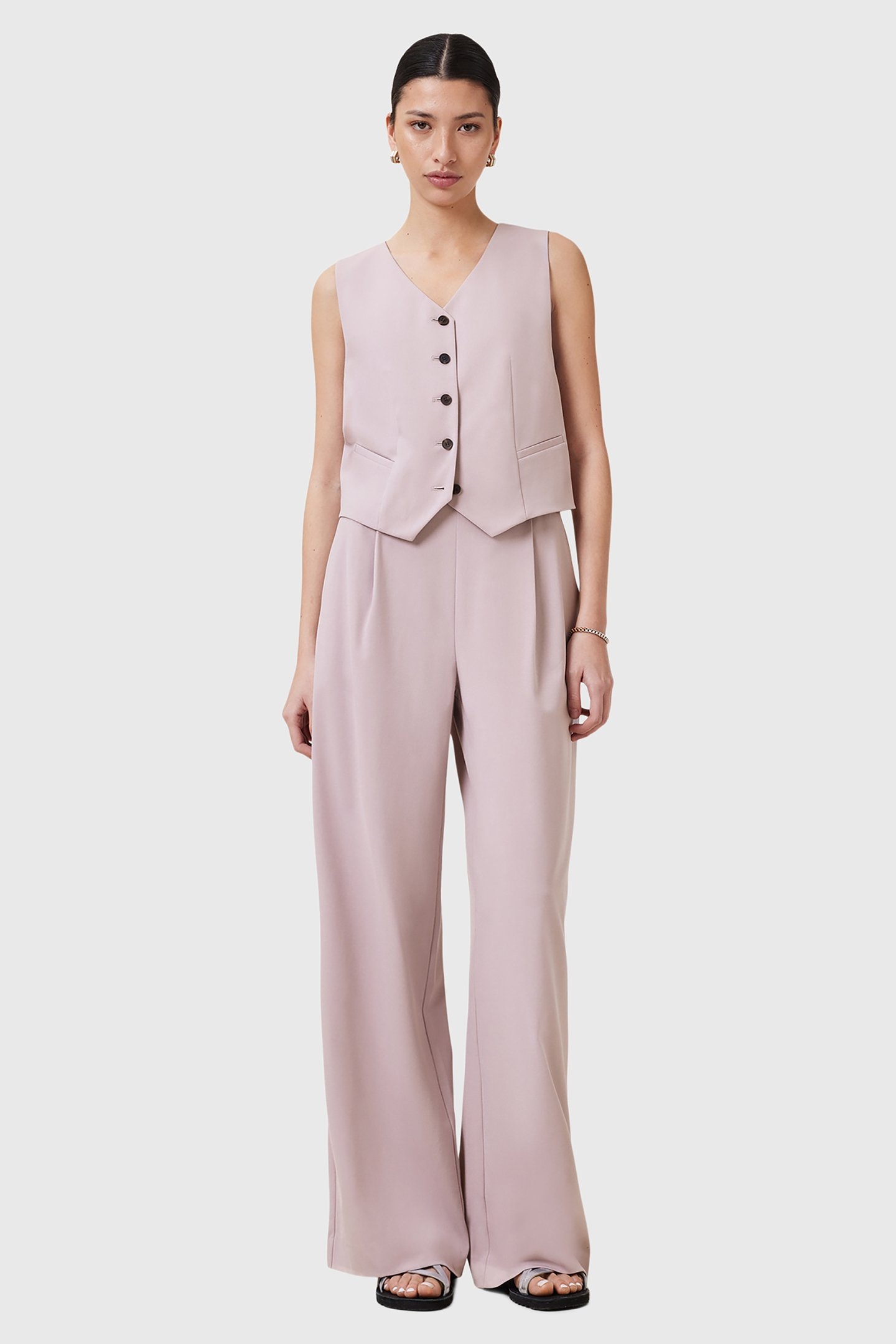ALEIDA TRI WAISTCOAT MAUVE CHALK PINK 3