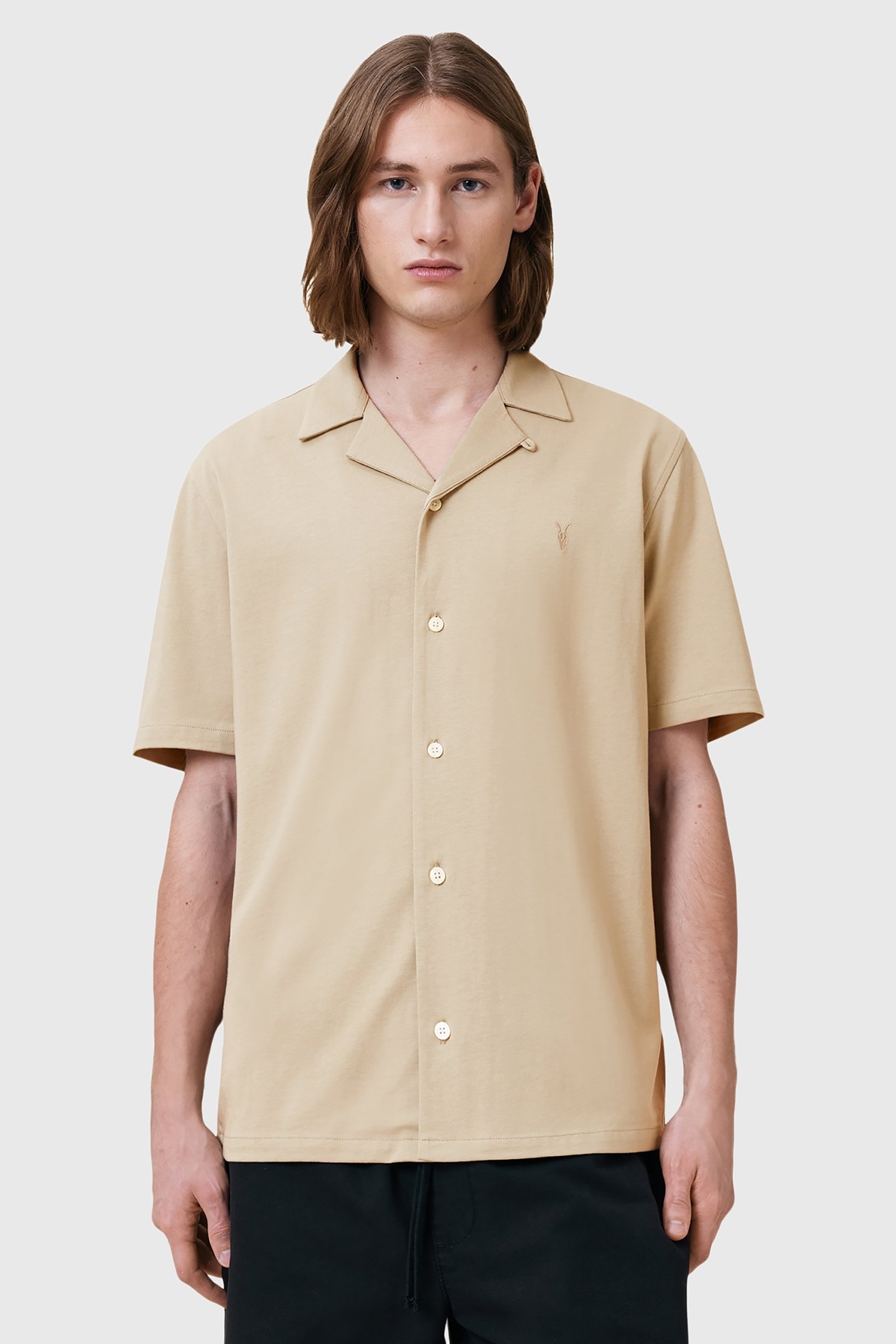 HUDSON SS SHIRT PEBBLE BROWN 1