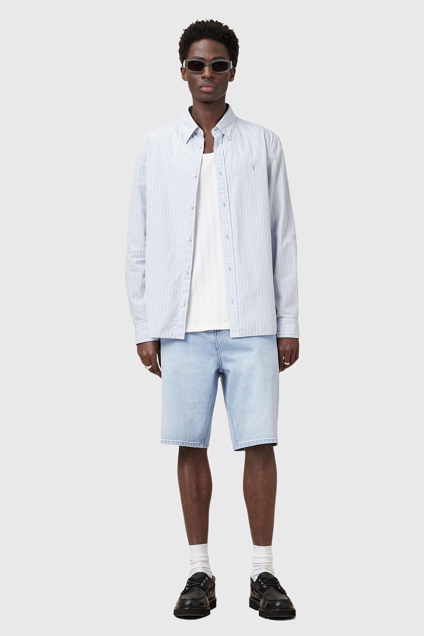 ALVA SHORT PALE INDIGO BLUE 3