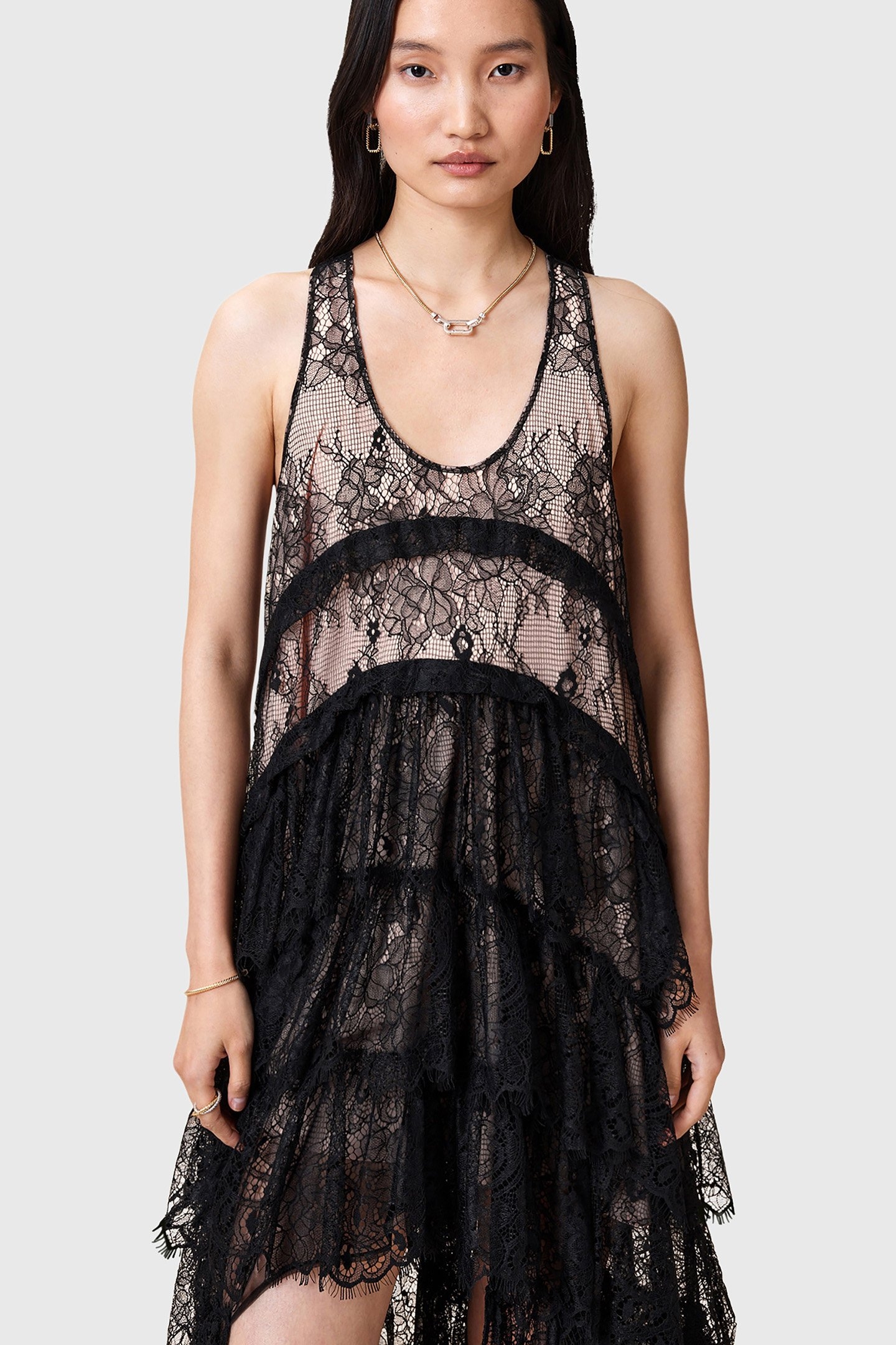 CAVARLY LACE DRESS BLACK 5