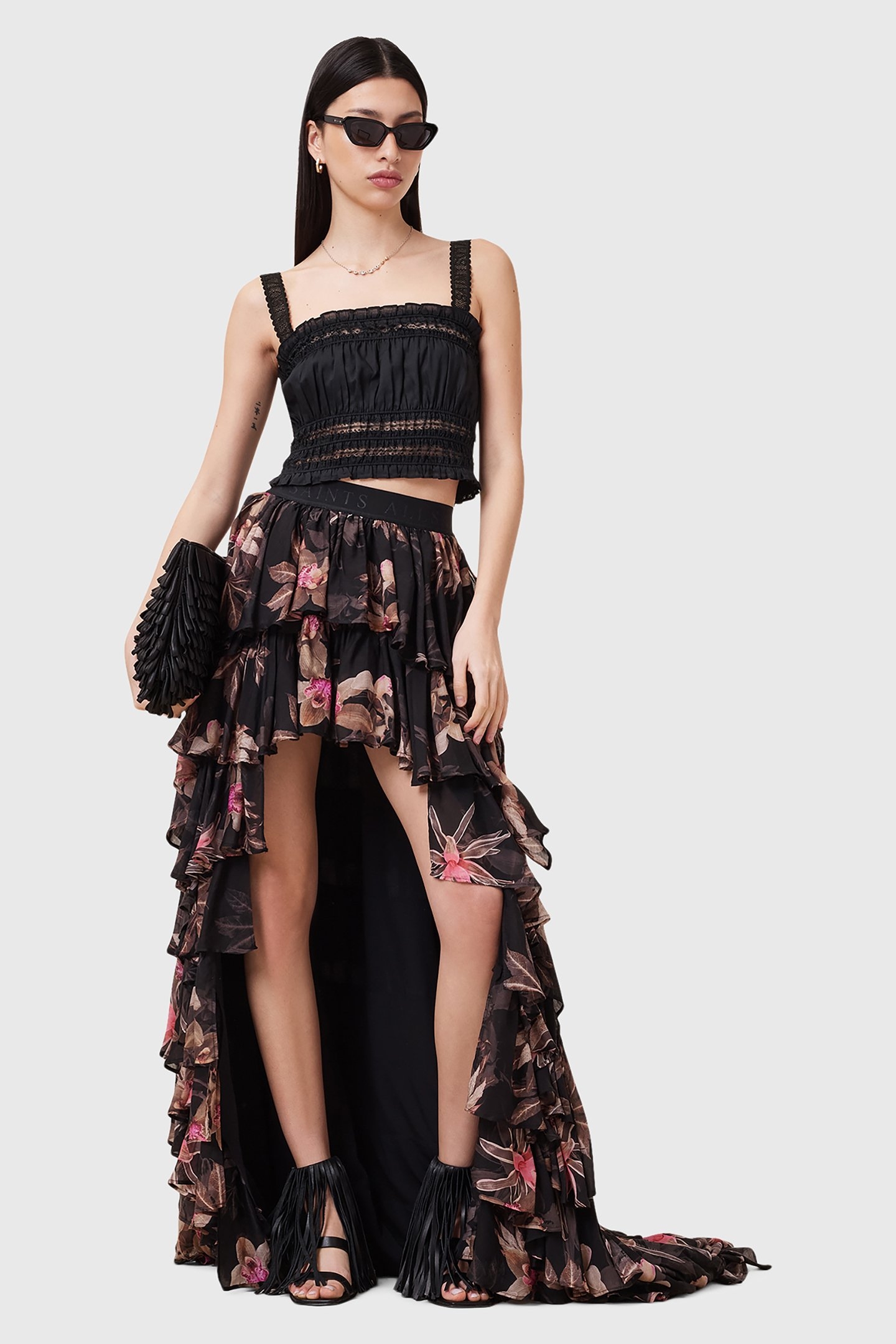 CAVARLY MAXI SKIRT ADENA BLACK 3