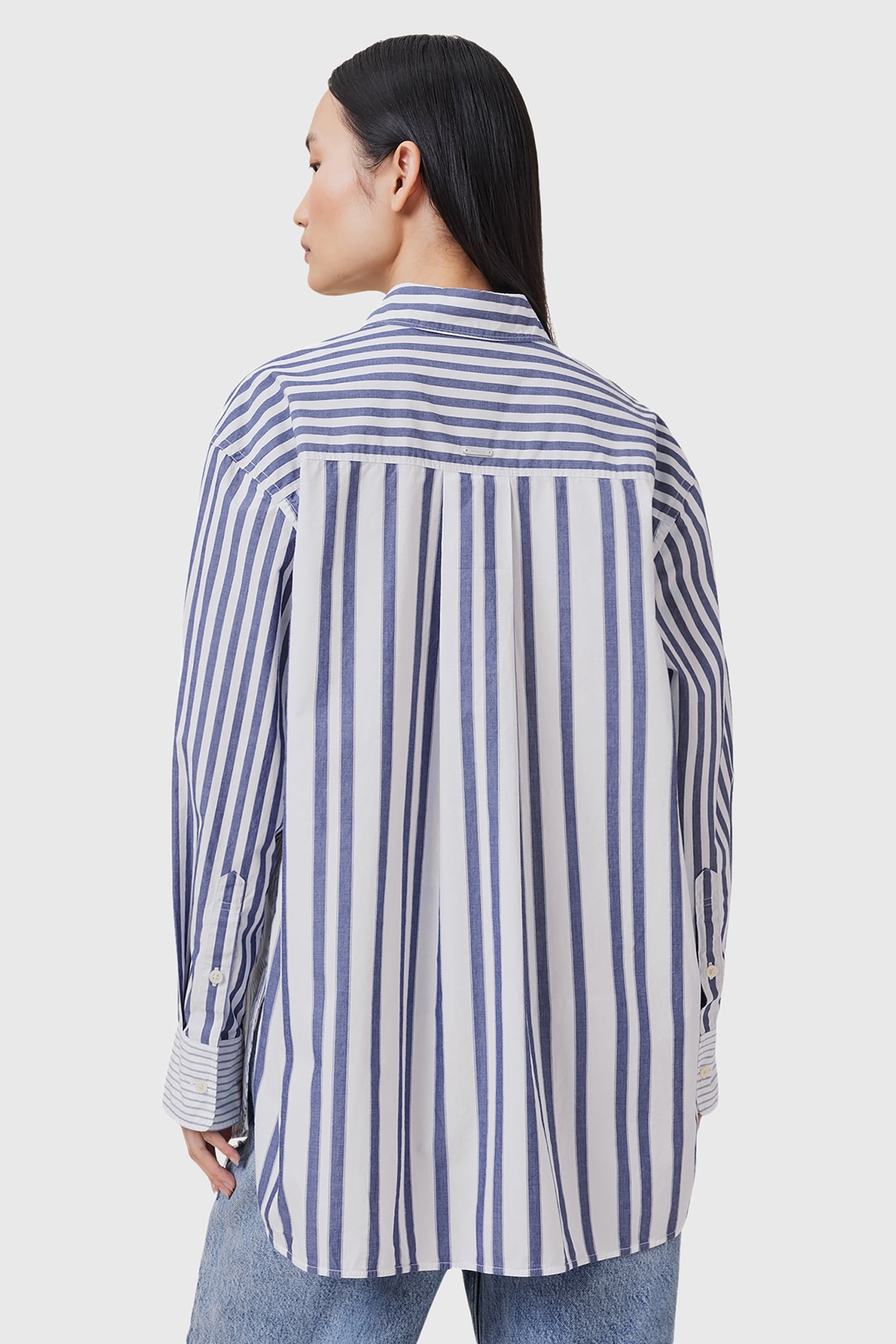 SHANNON STRIPE SHIRT WHITE/BLUE 2