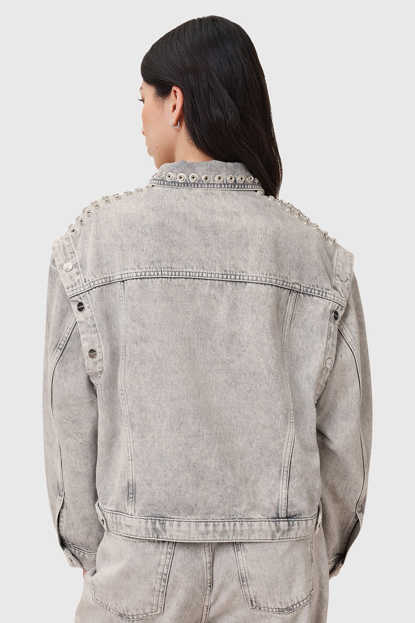 CHLO STUD JACKET WASHED GREY 2