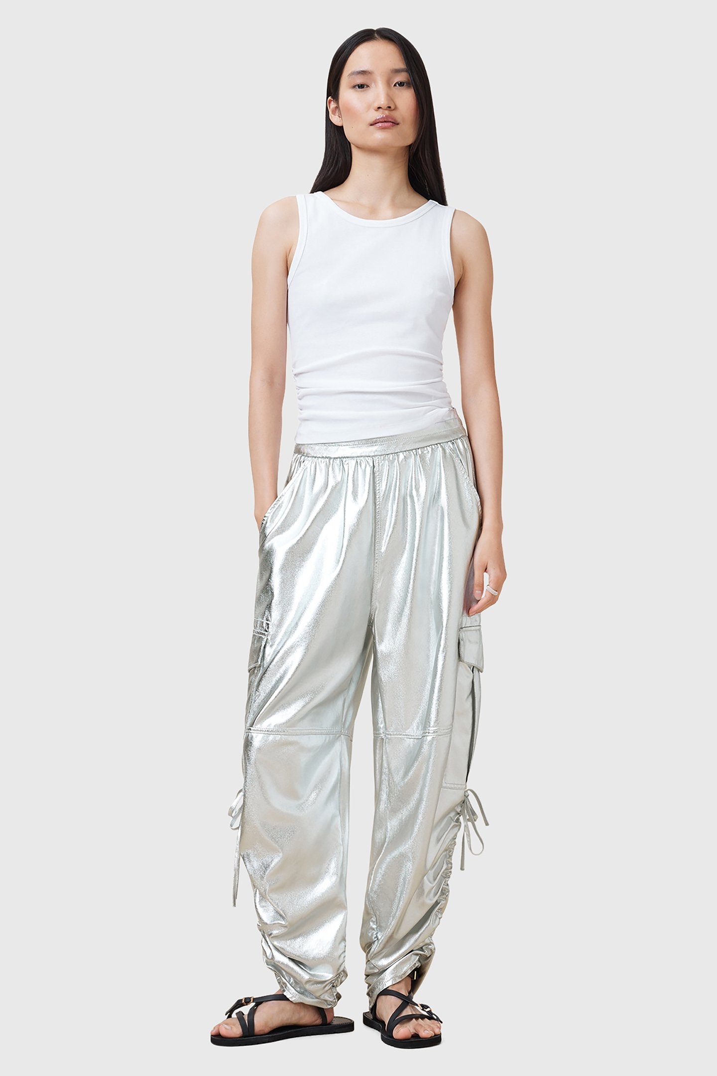 KAYE TROUSER METALLIC SILVER 3