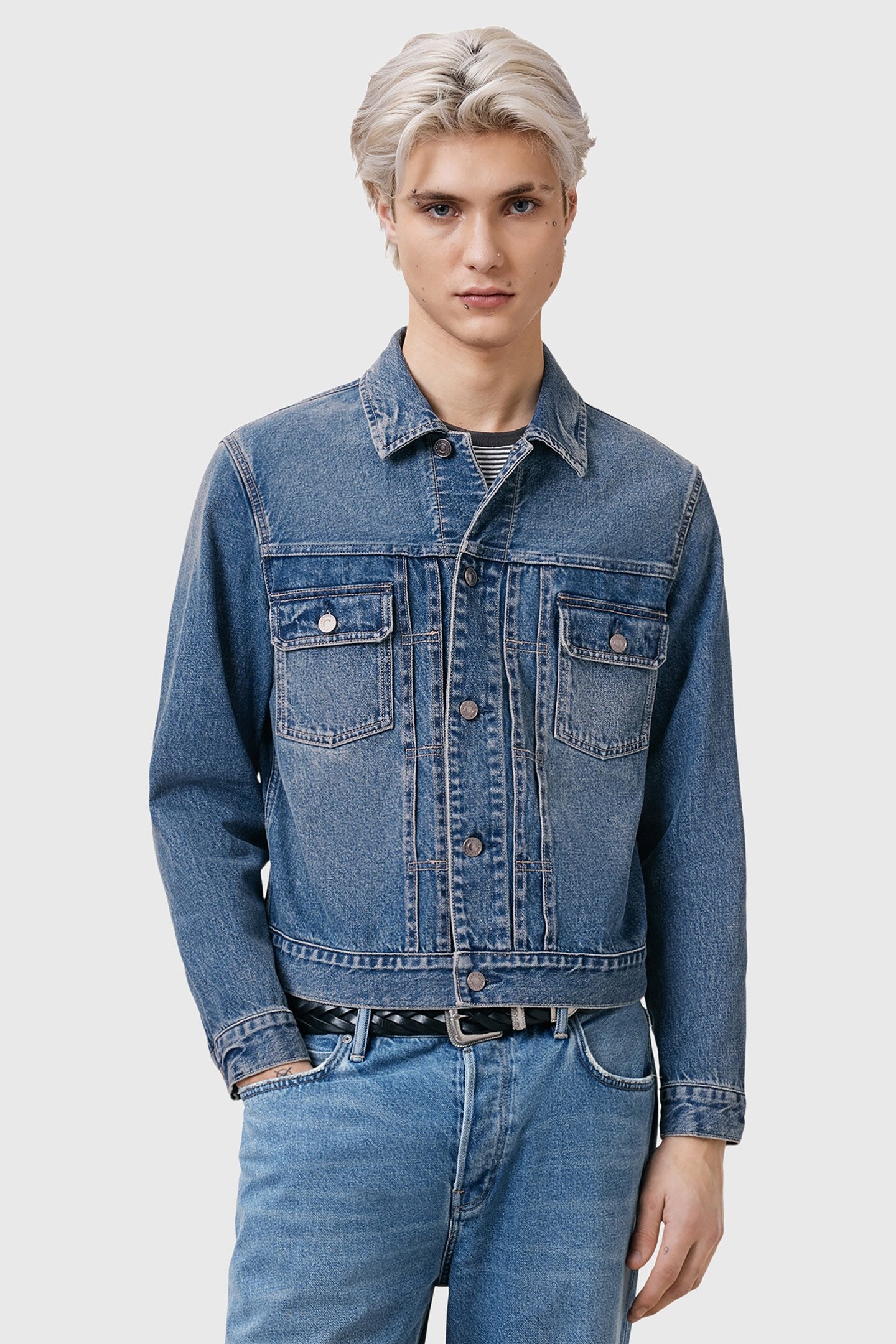 EXILE JACKET WASHED INDIGO BLUE 1
