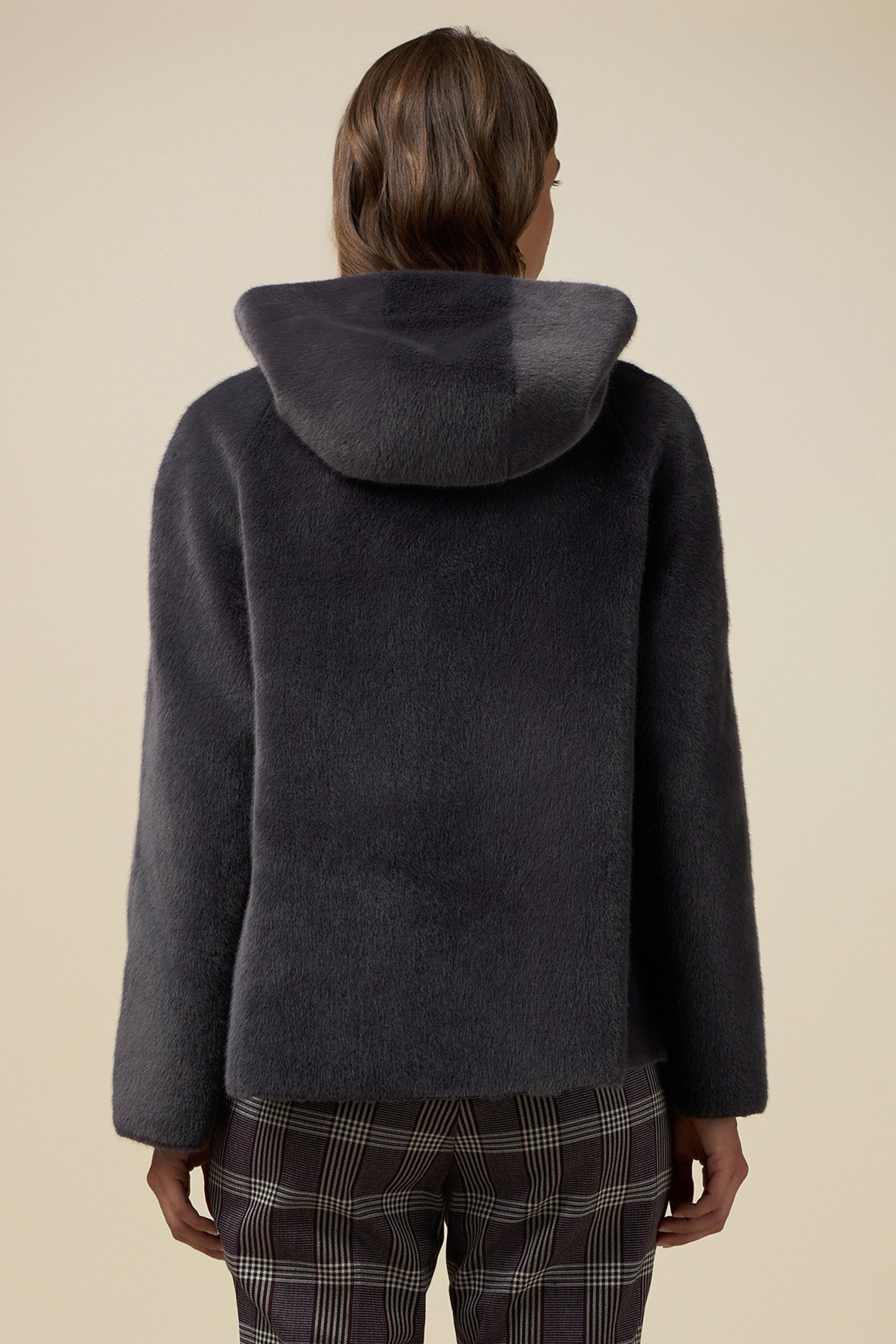 HOODED TEDDY BEAR JACKET GREY 2