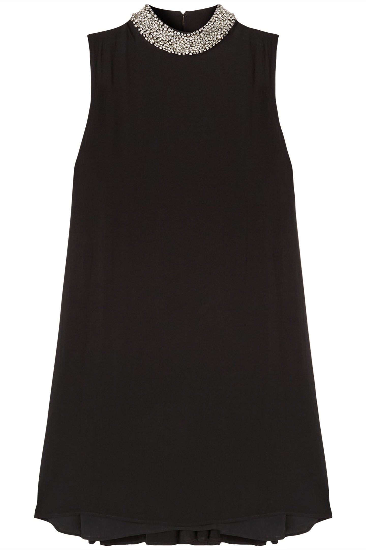 FLOWING DRESS WITH EMBROIDERED COLLAR BLACK 4