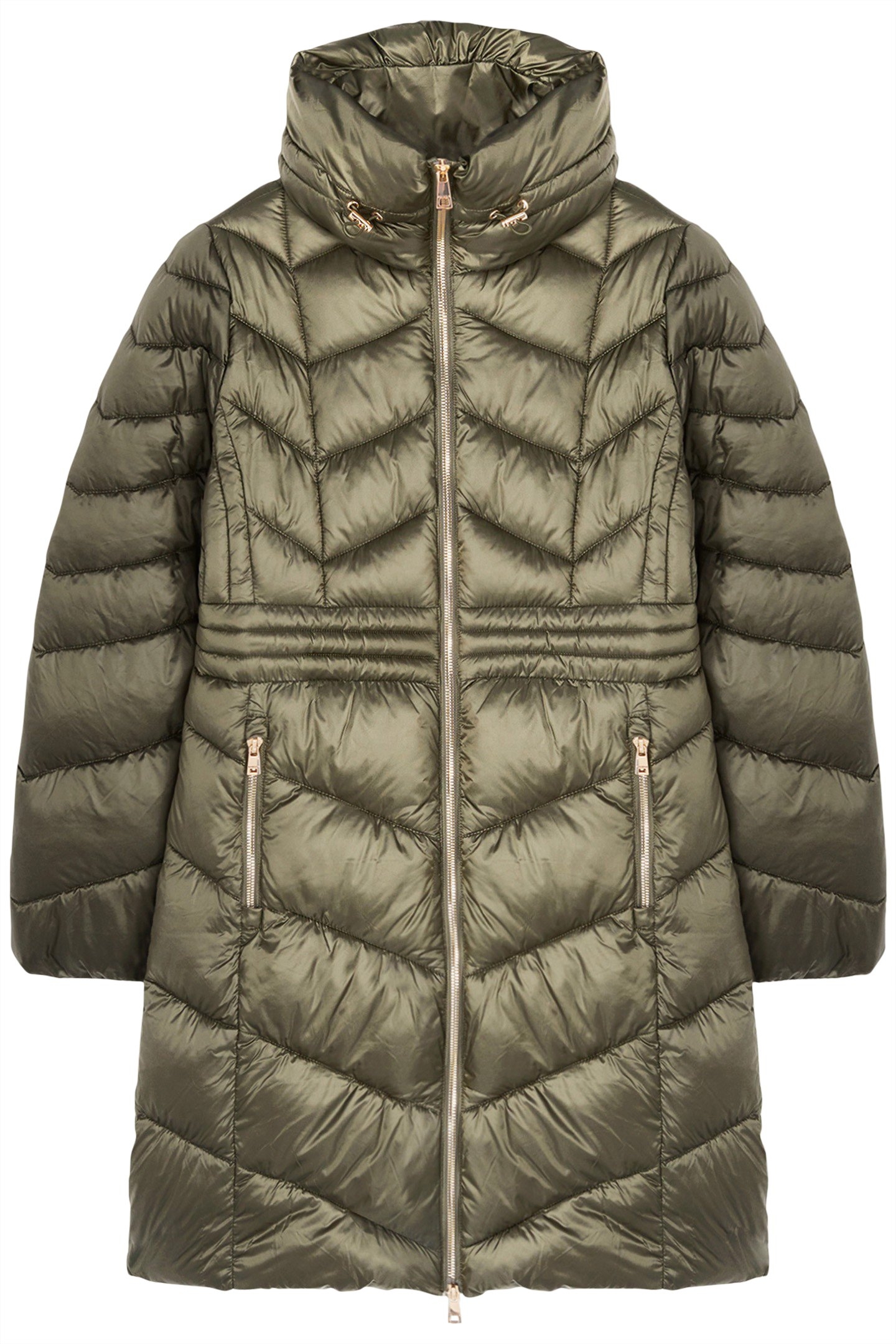 PADDED HIGH COLLAR JACKET MILITARY GREEN 4