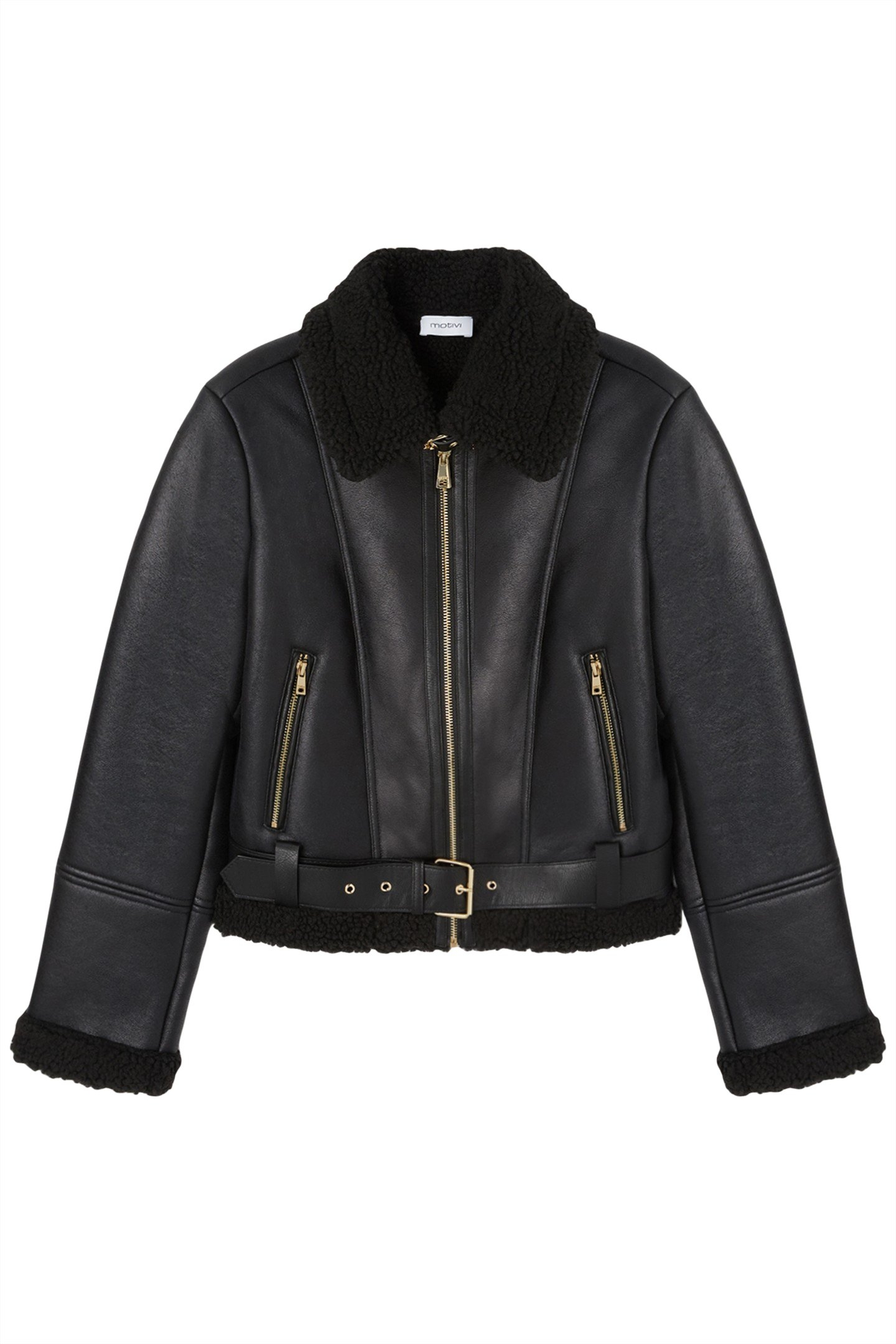 SHEEPSKIN-EFFECT JACKET BLACK 3