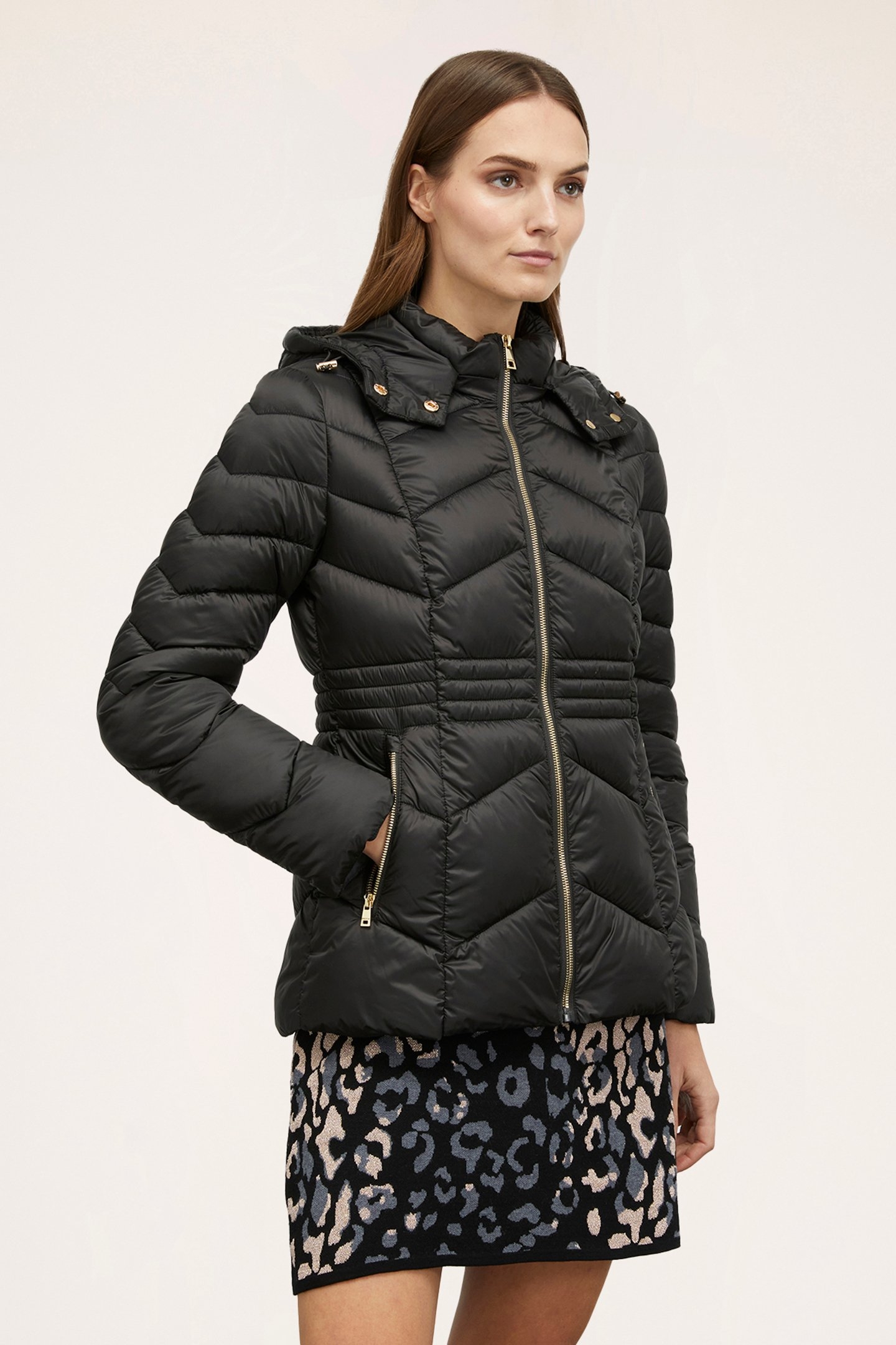 PADDED JACKET WITH HOOD BLACK 1