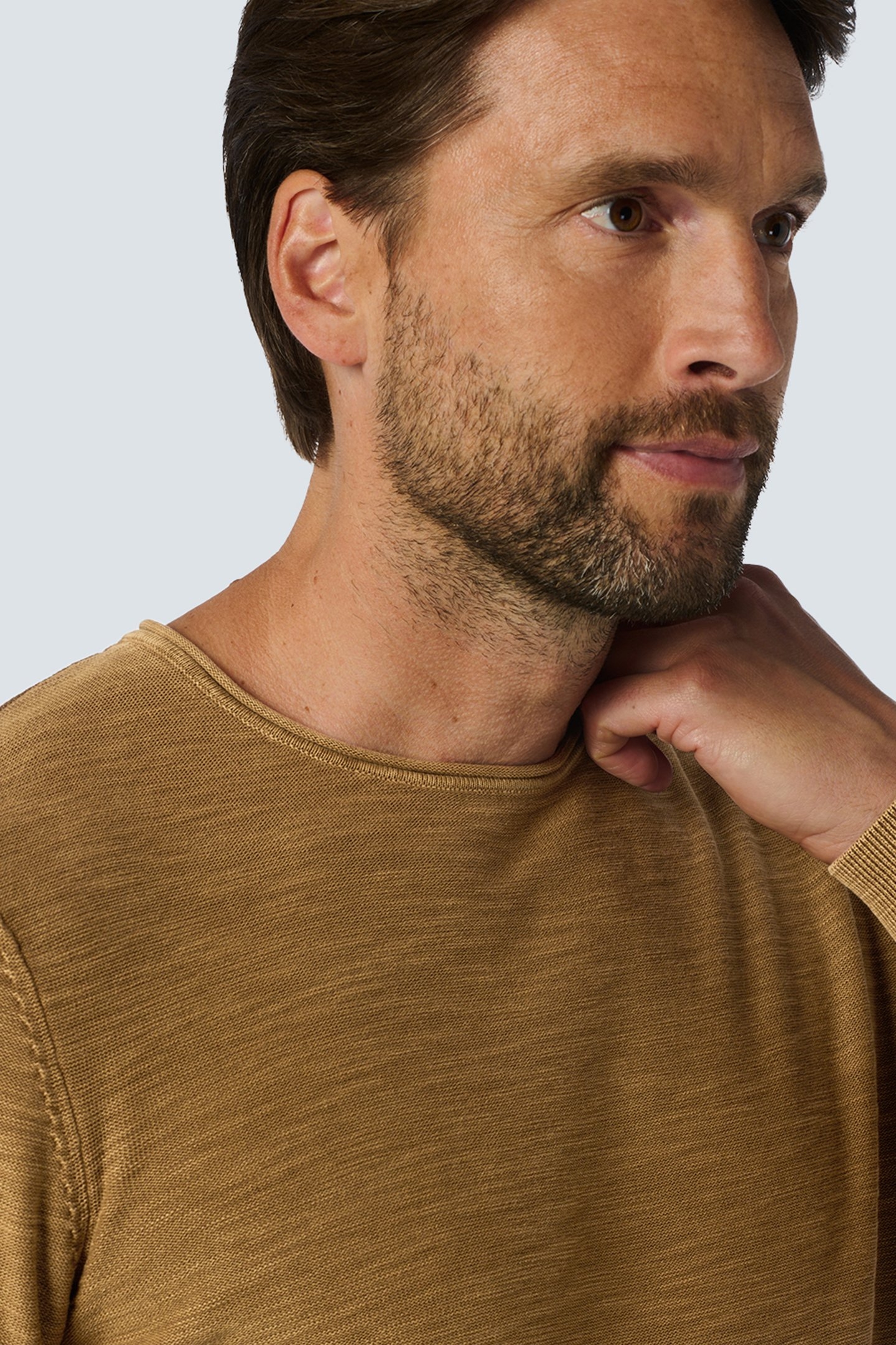 PULLOVER CREWNECK GARMENT DYED + STONE WASHED KHAKI 6