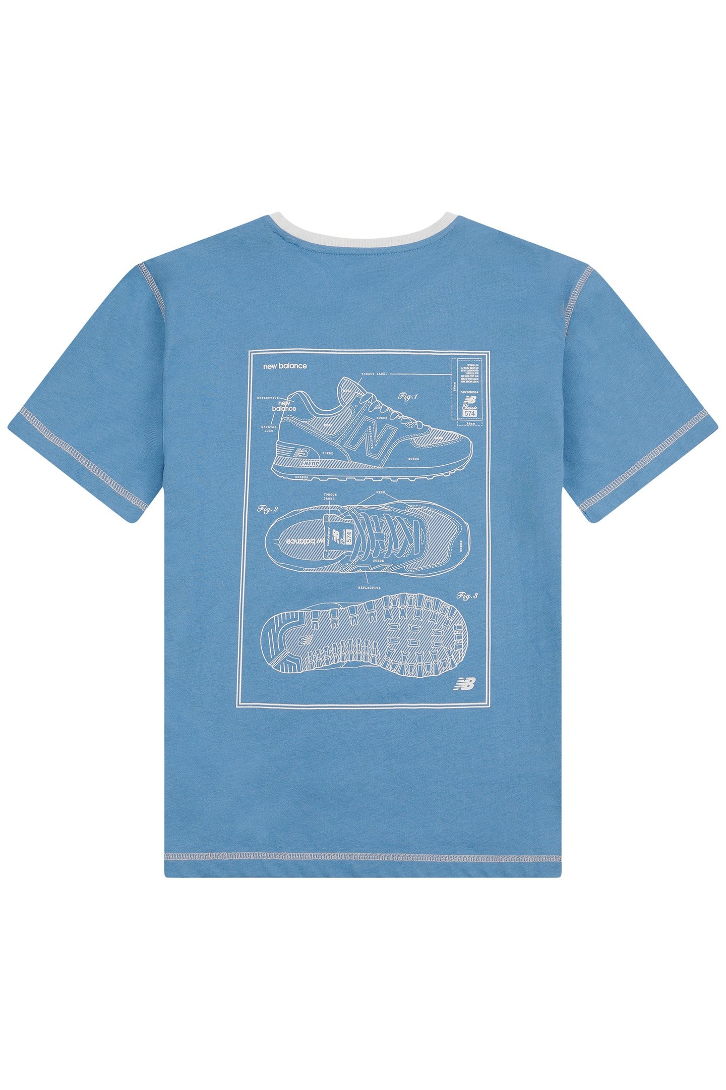 BOYS 574 DIAGRAM TEE HERONBLU 5