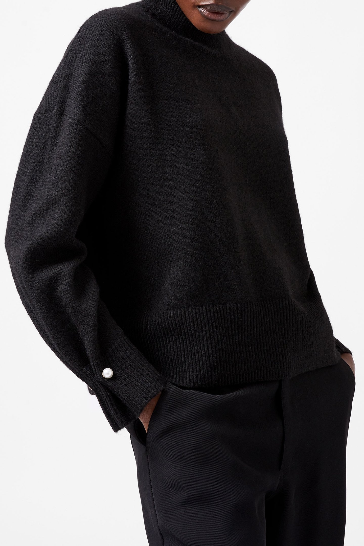 KEZIA PEARL CUFF DETAIL JUMPER BLACKOUT 1