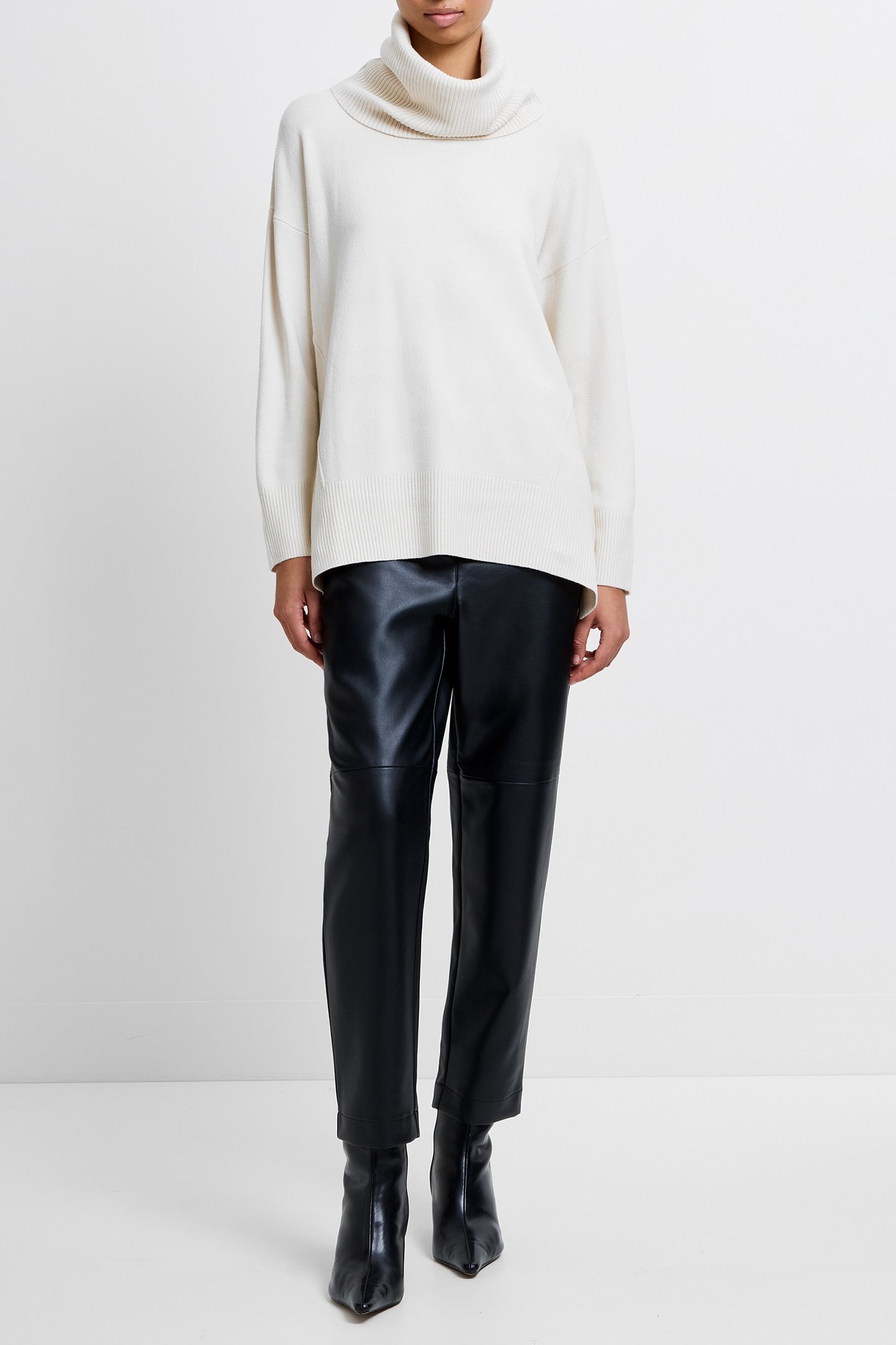 BABYSOFT RIBBED COWL NECK JUMPER CLASSIC CREAM 3