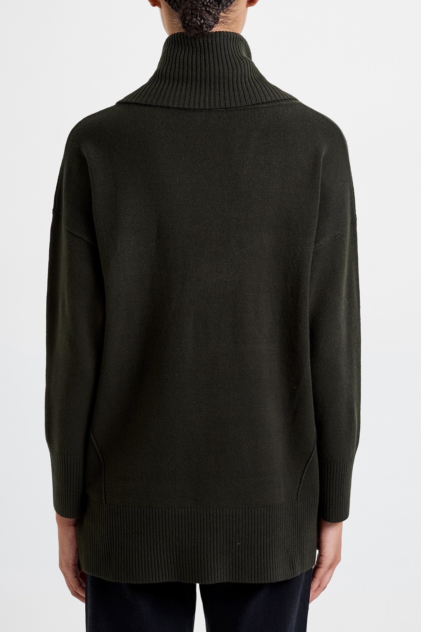 BABYSOFT RIBBED COWL NECK JUMPER BRUNSWICK GREEN 2