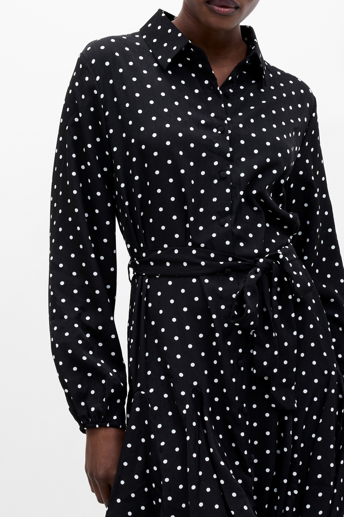 POLKA DOT SWING DRESS BLACK/WHITE 4