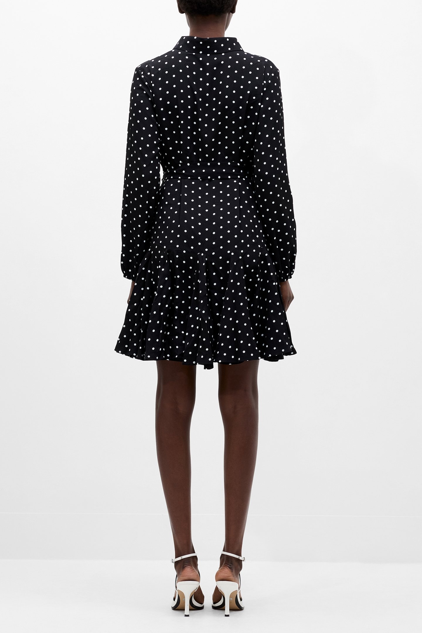 POLKA DOT SWING DRESS BLACK/WHITE 3
