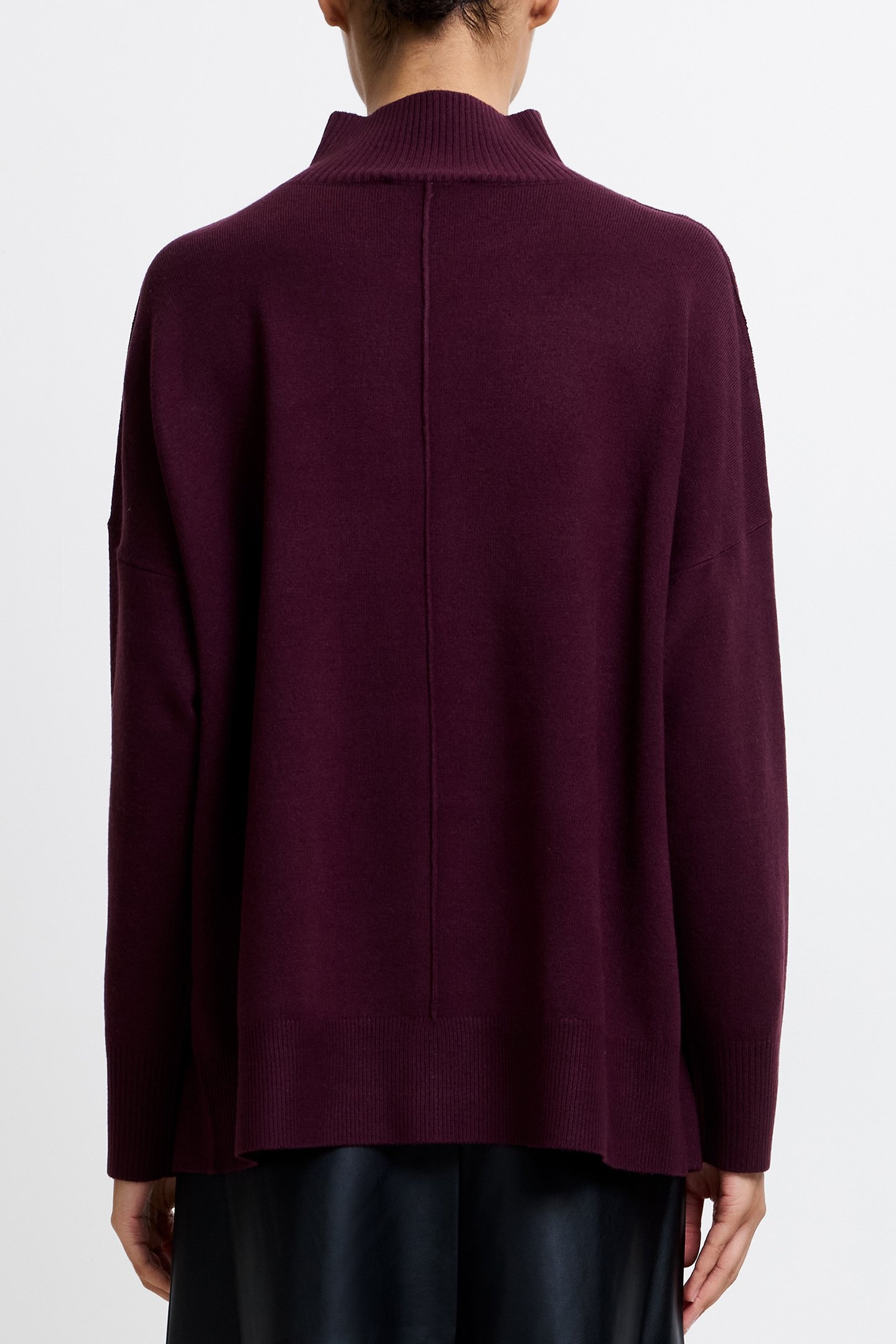 BABYSOFT HIGH NECK SEAM JUMPER BURGUNDY RED 2