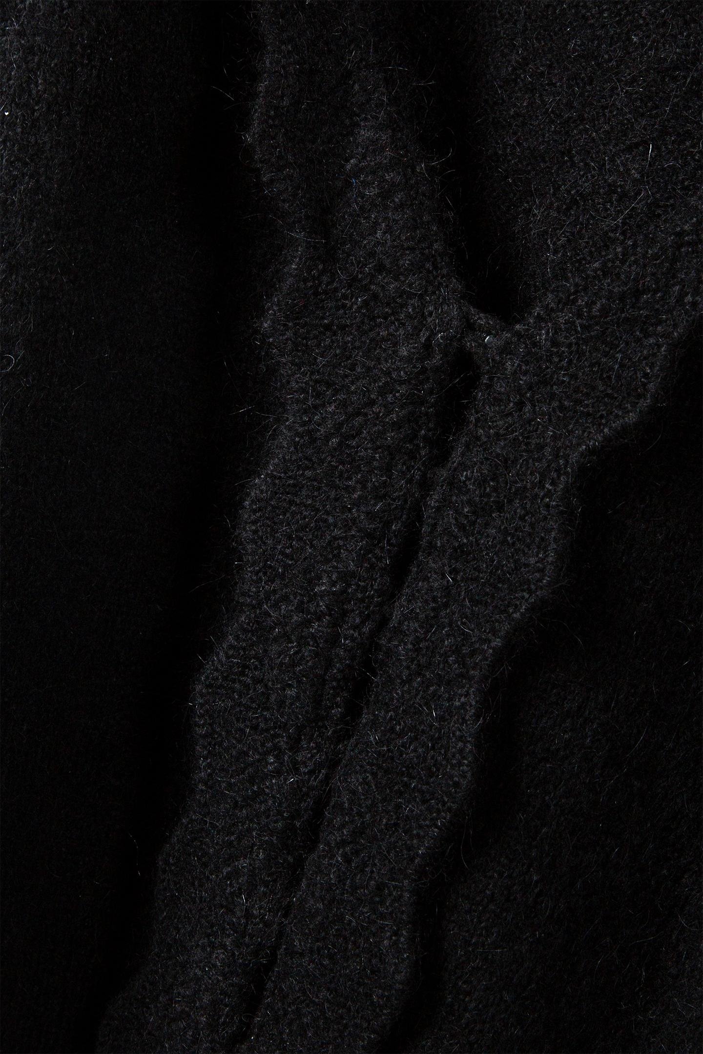 TAIGA - BLACK REVERSIBLE KNIT CARDIGAN, FRONT/BACK 6
