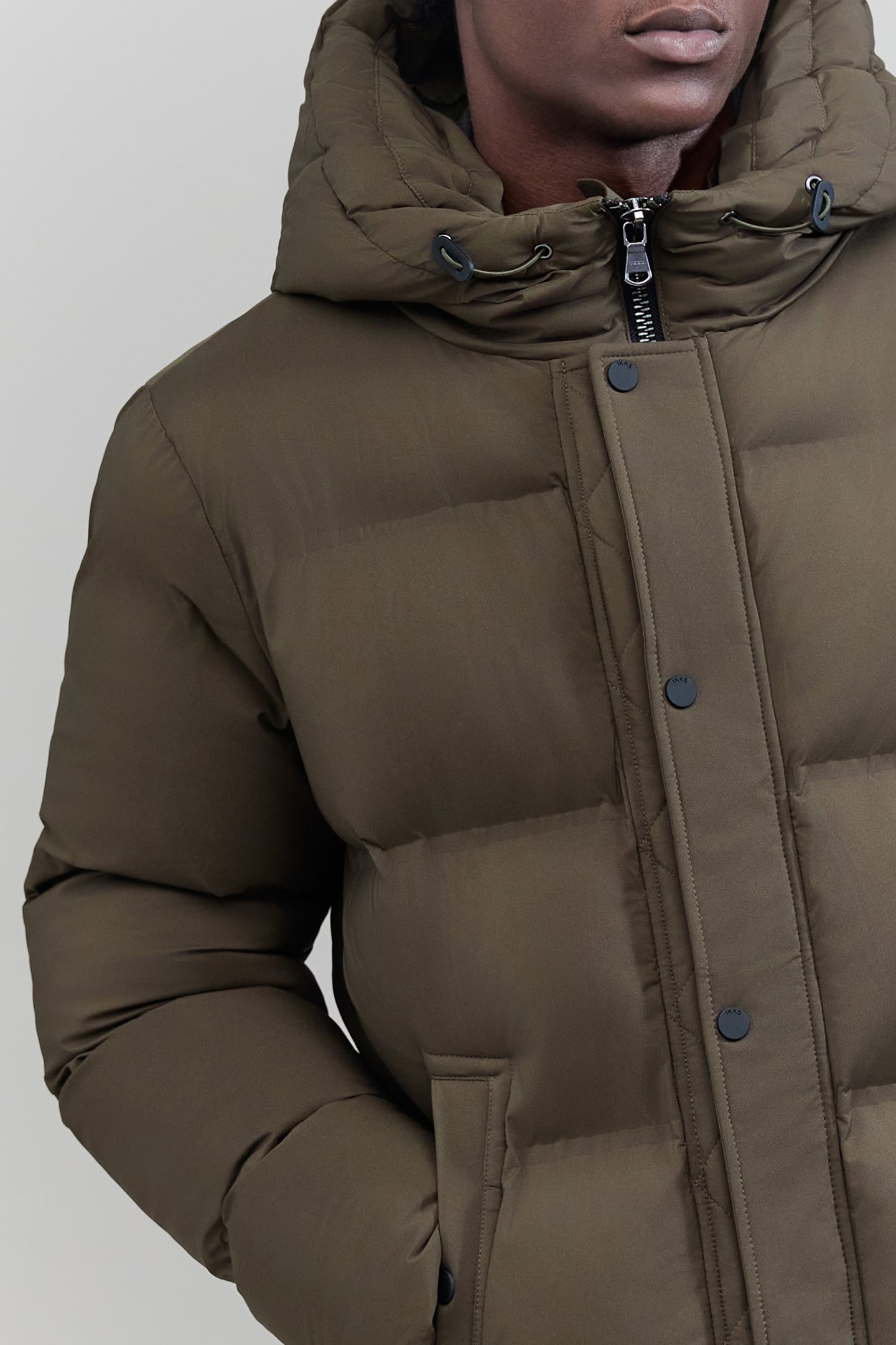 DARK KHAKI QUILTED PADDED JACKET DARK KAKI 6