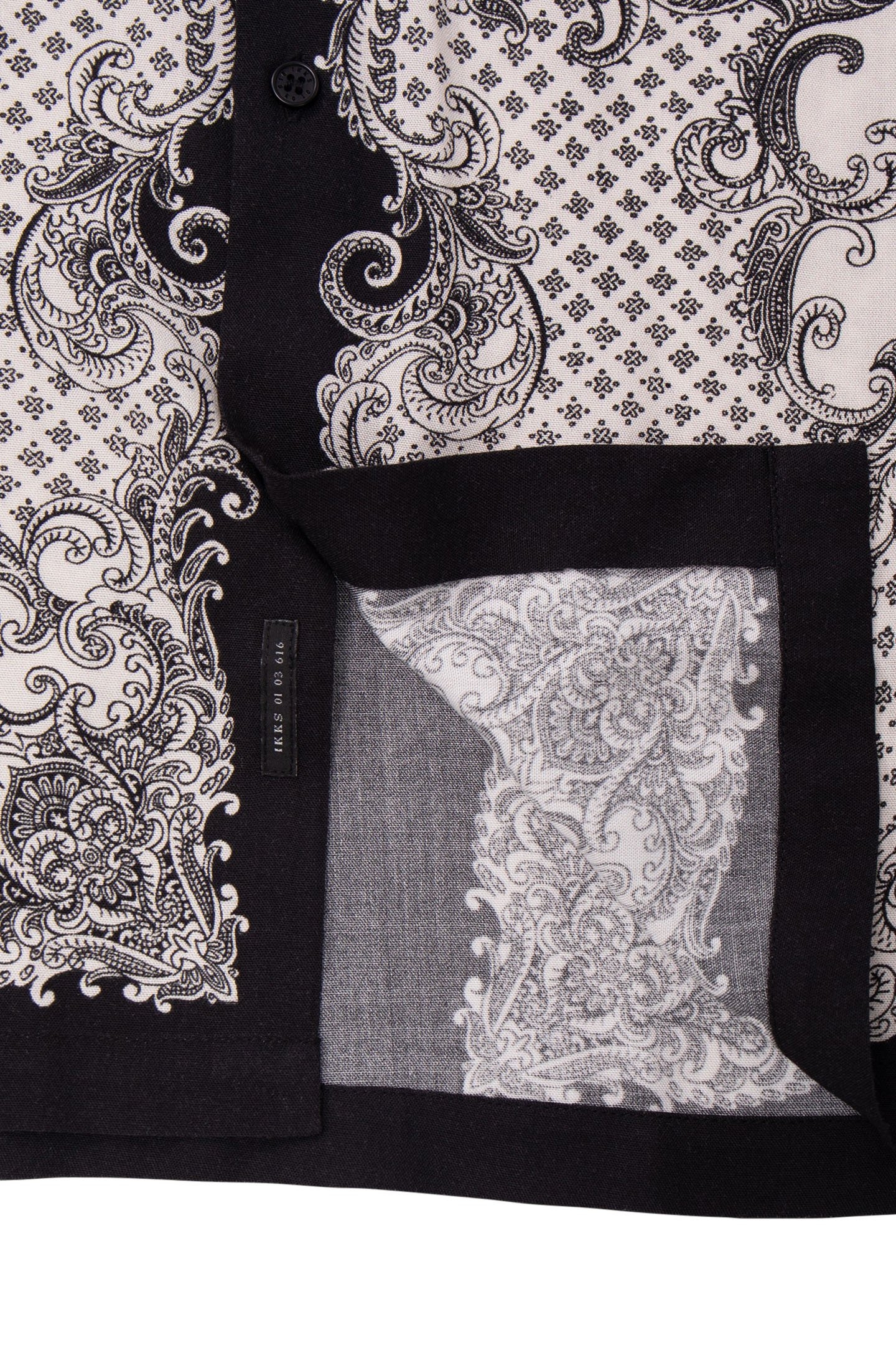 BLACK REGULAR SHIRT WITH BAROQUE MOTIF BLACK 6