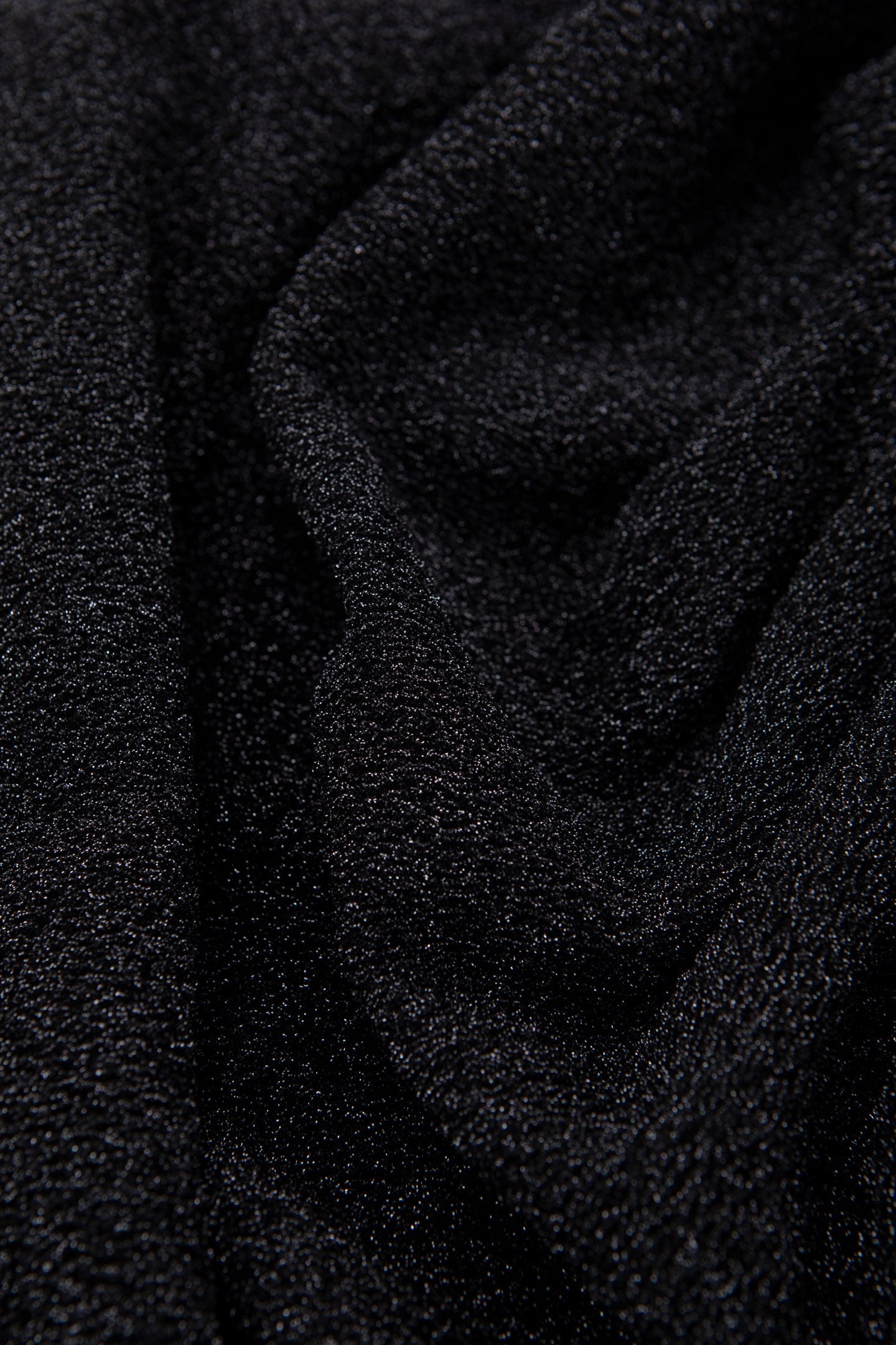 PURE EDITION-BLACK LUREX DRESS ASYMMETRICAL COLLAR BLACK 8