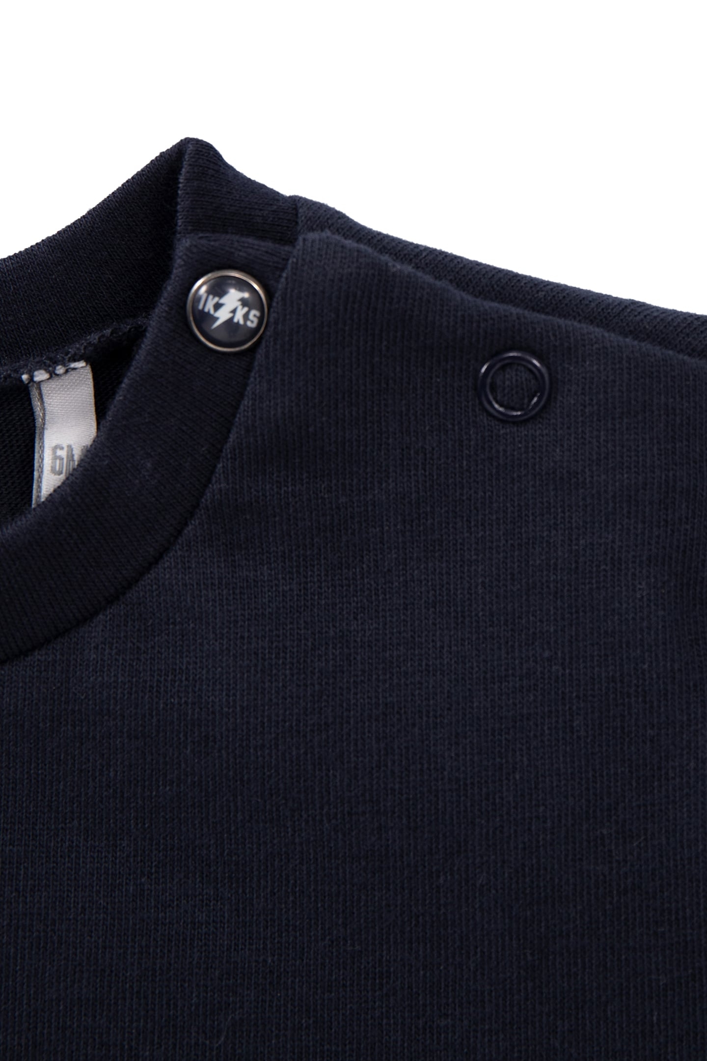 BABY BOY'S NAVY ORGANIC COTTON T-SHIRT, NEON LOOK SLOGAN 4