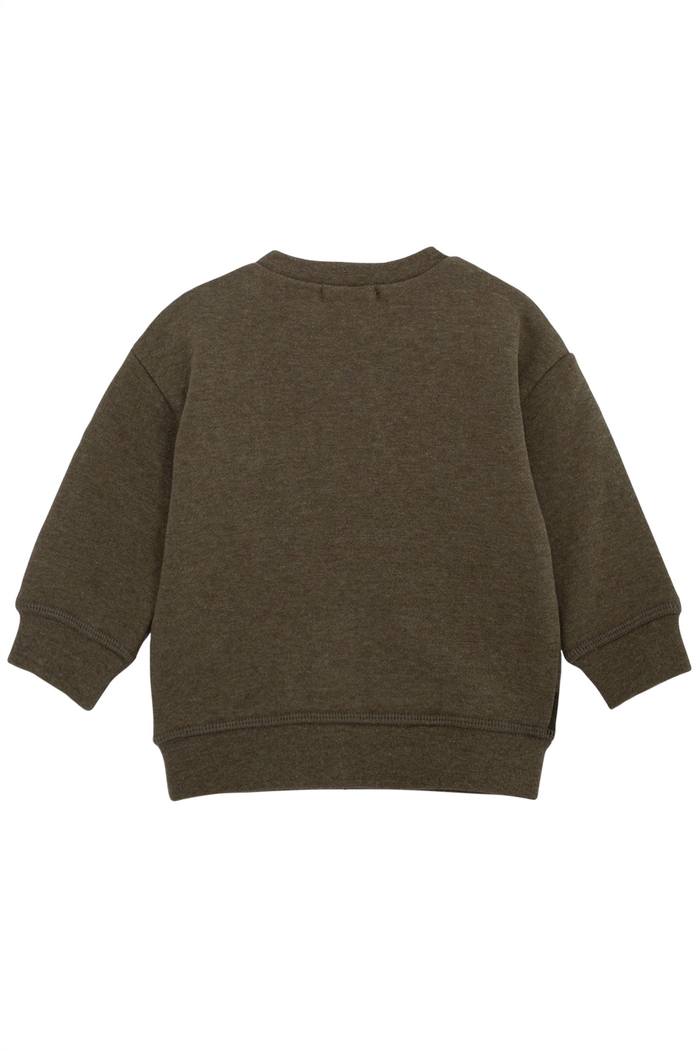 BABY BOY'S KHAKI CAMOUFLAGE SWEATSHIRT, EMBROIDERED SLOGAN 2