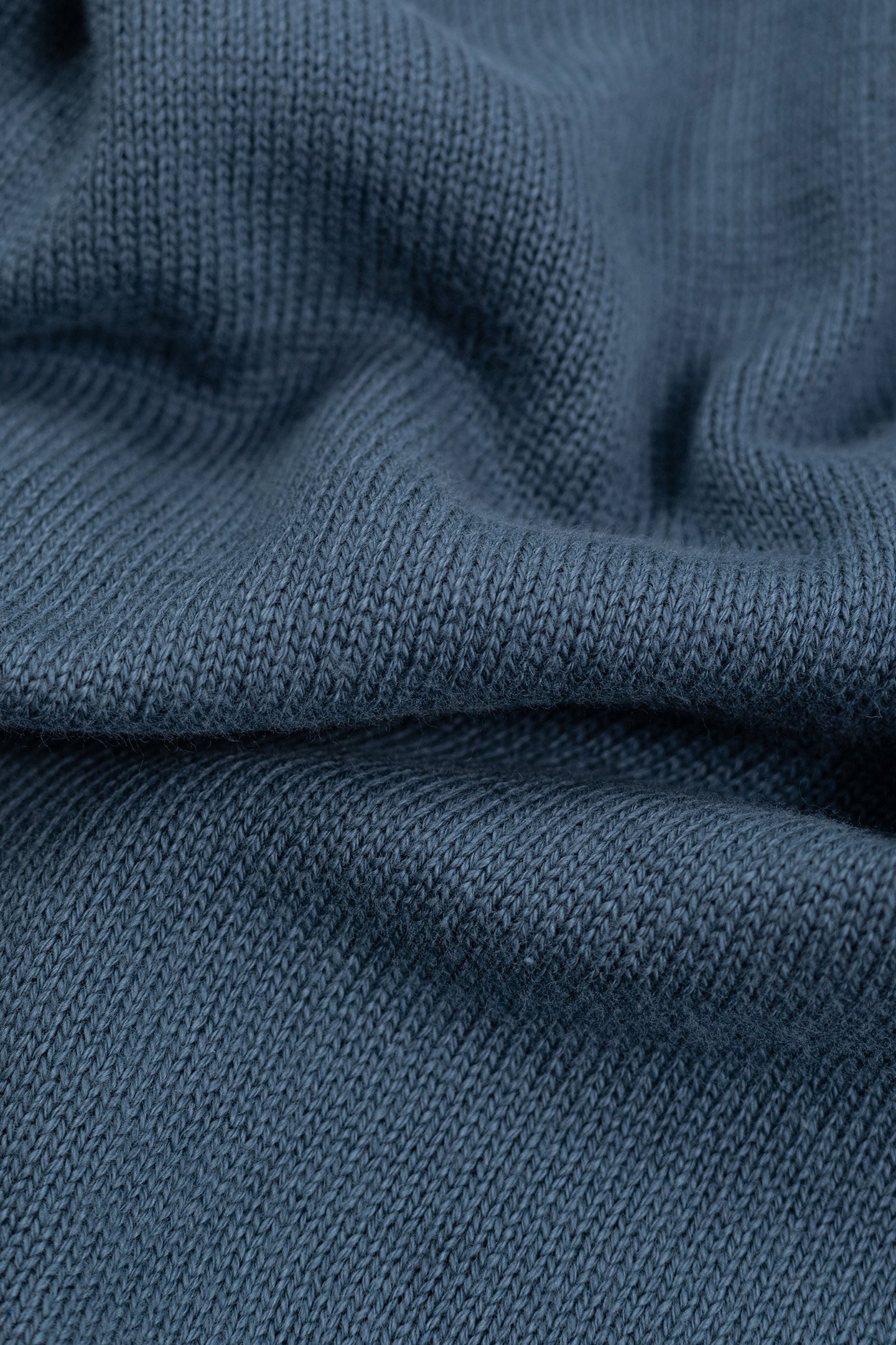 BOY'S BLUE KNITTED HOODIE WITH EMBROIDERED MESSAGE 6