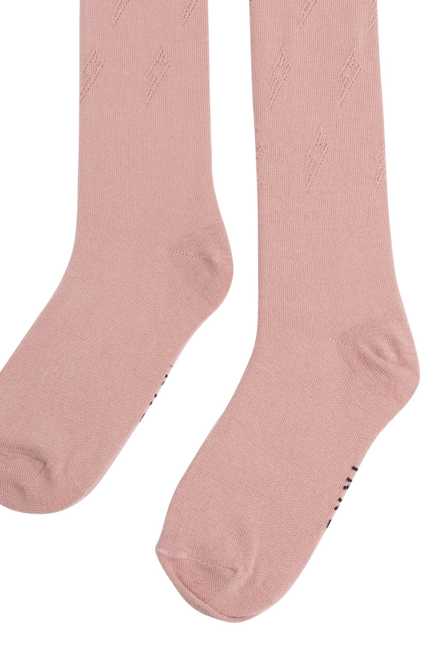 GIRL’S PINK LIGHTNING JACQUARD KNIT TIGHTS 3
