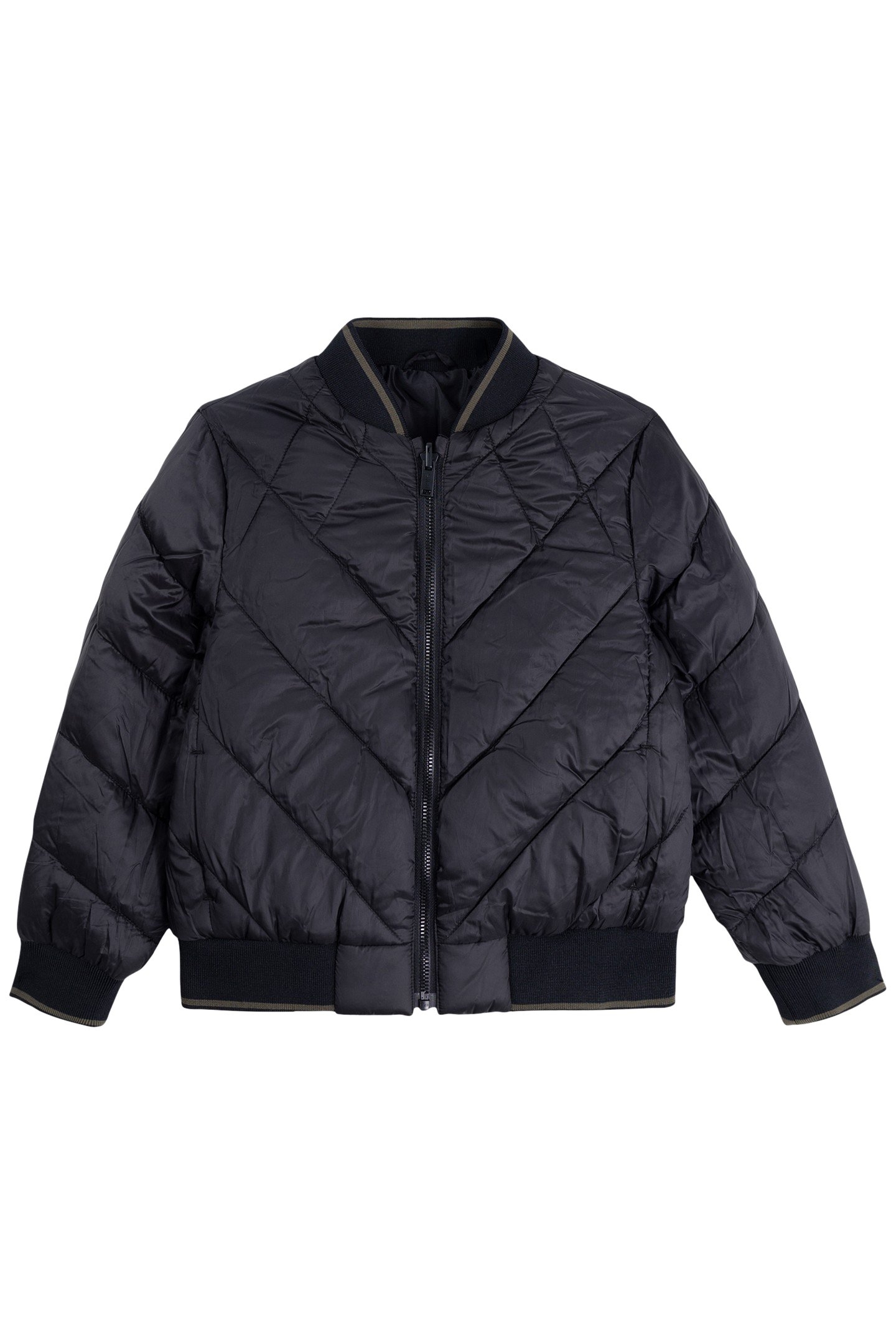 BOY'S 2-IN-1 KHAKI PARKA WITH BLACK QUILTED JACKET 3