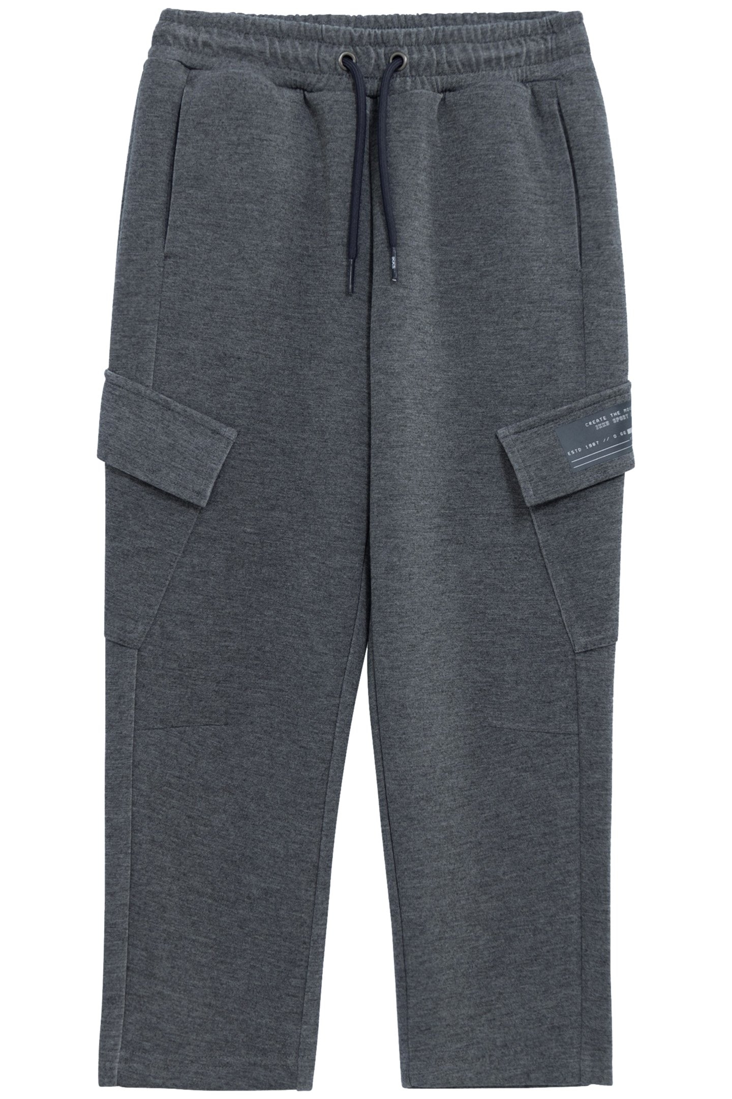 BATTLE GREY JOGGING SUIT REFLECTIVE LABEL POCKET BOY 1