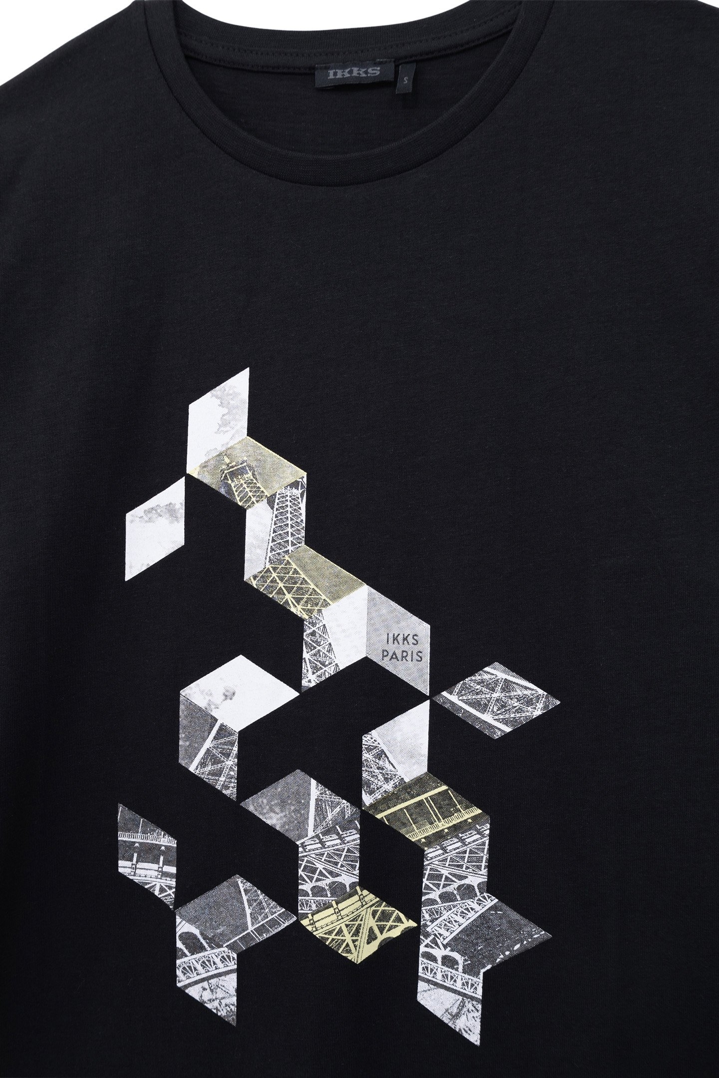 BOY'S BLACK ORGANIC COTTON EIFFEL TOWER T-SHIRT 3