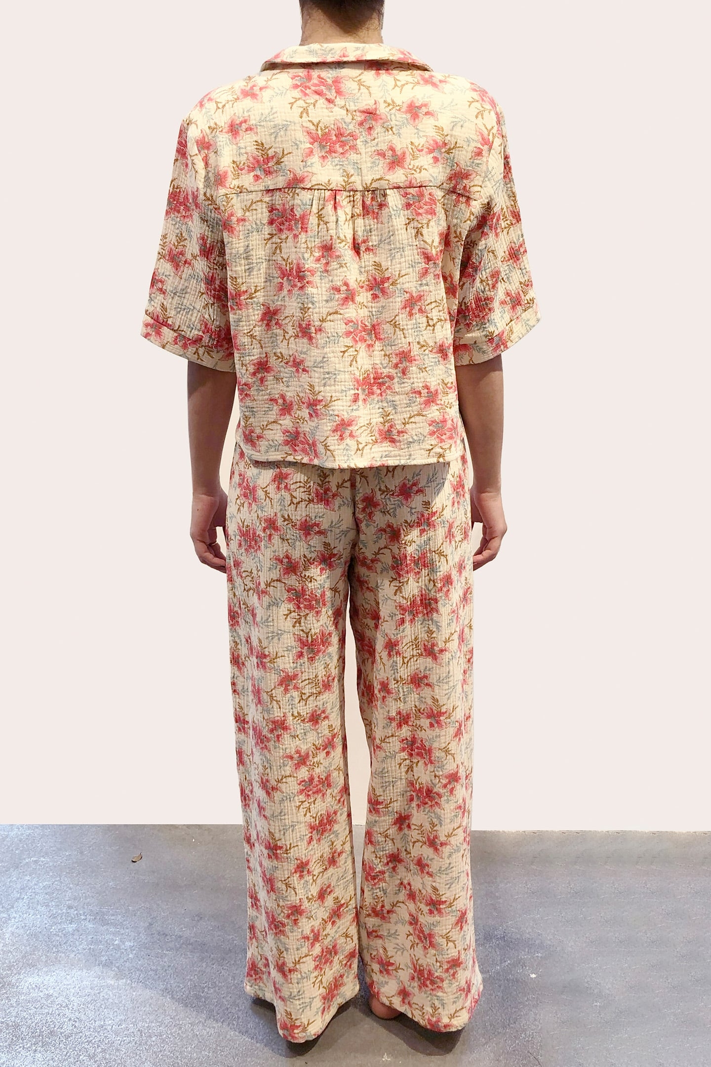 PAJAMAS TOP LOULOU RASPBERRY FLOWERS 2